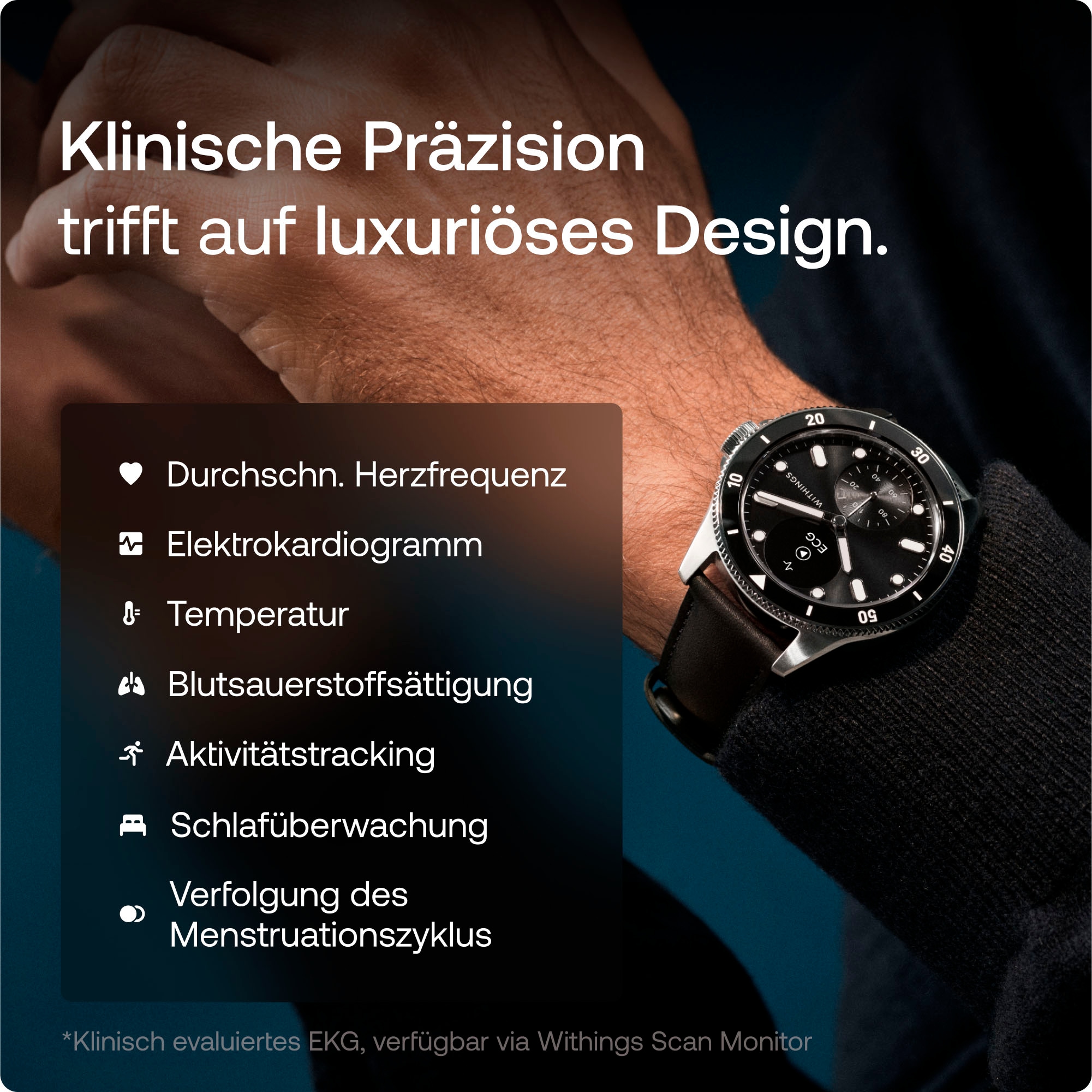 Withings Smartwatch »ScanWatch Nova 42mm«, (1.6 cm / 0.63 Zoll),)