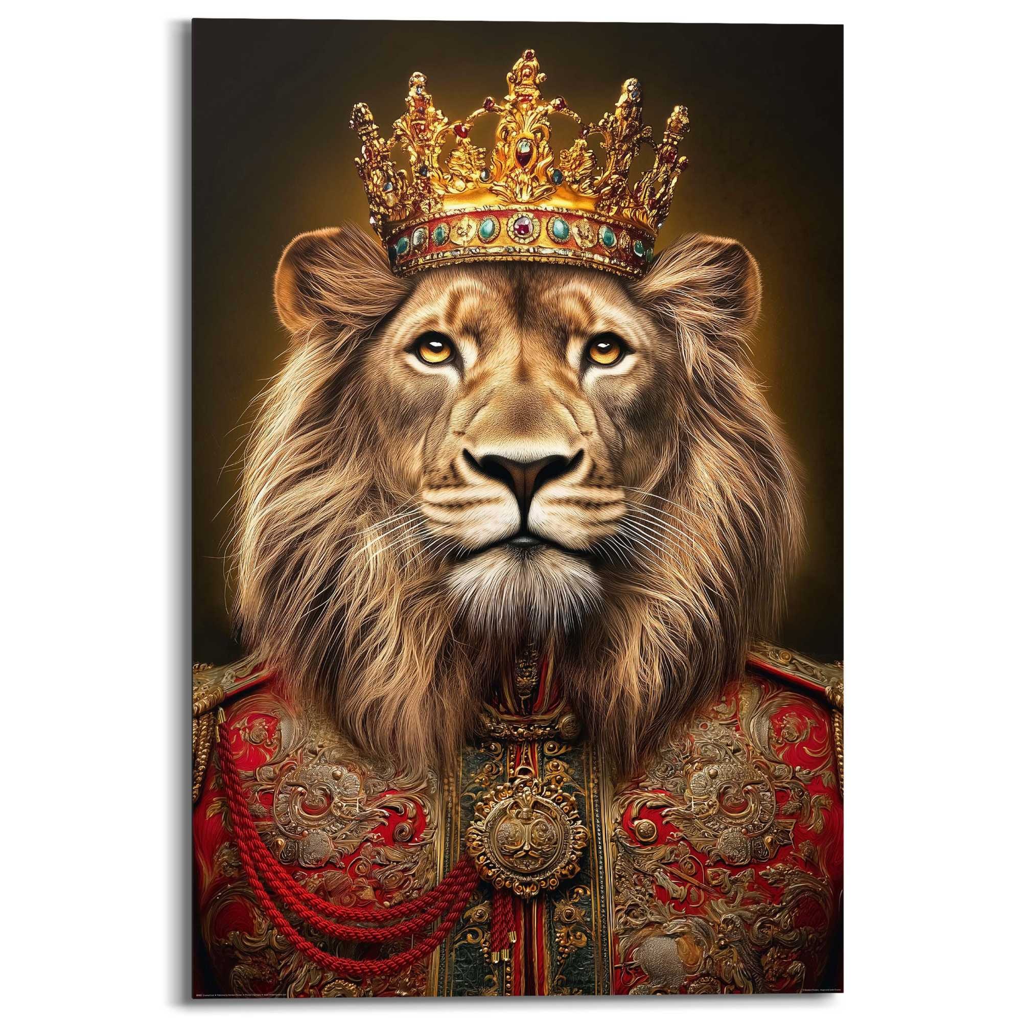 Reinders! Deco-Panel »König der Löwen« Tiere 1 Stk. tlg. Wohnzimmer - Rot - MDF - Tiere - 60x90 cm