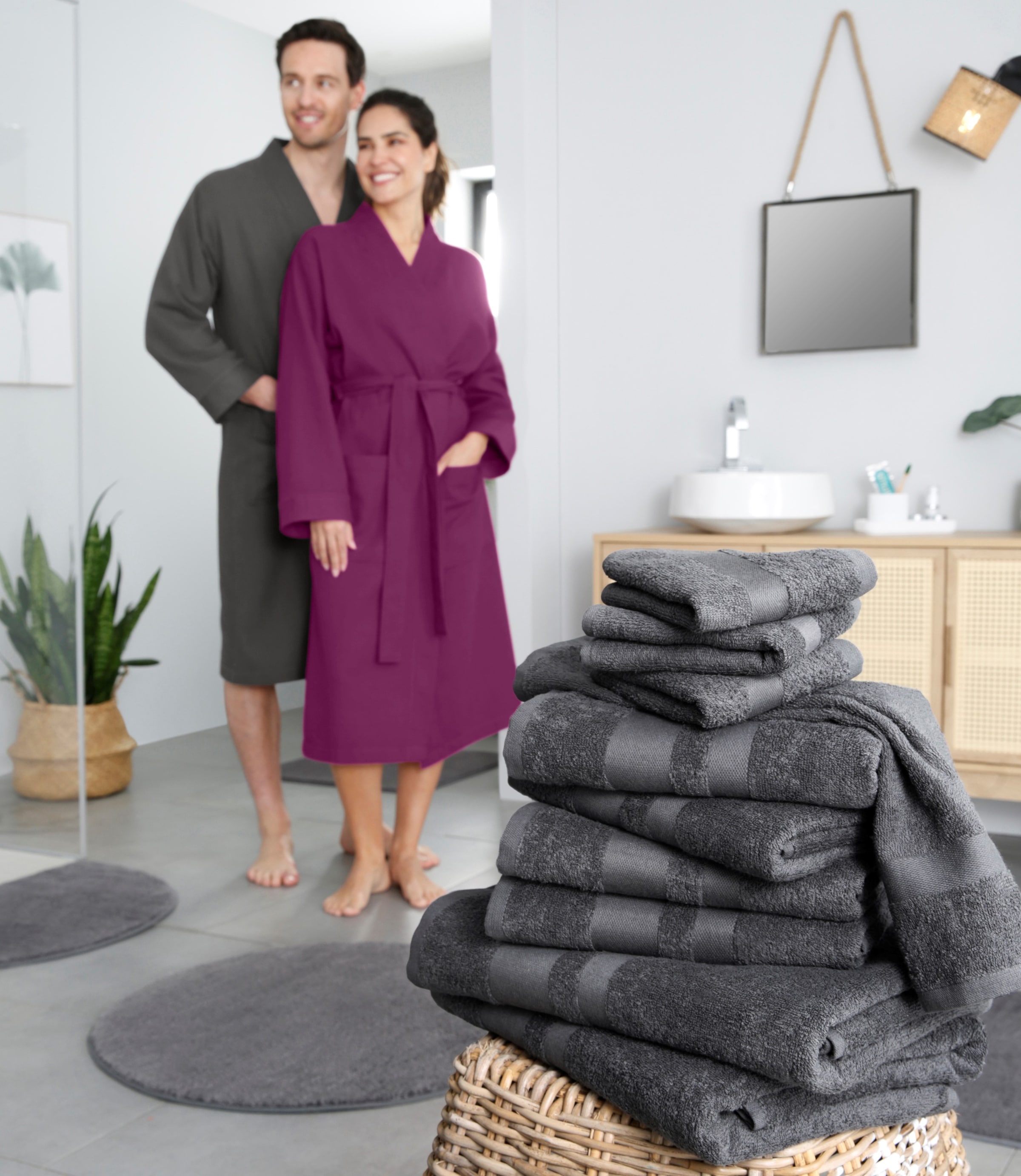 my home »Vanessa«, Handtuch kaufen mit Handtücher BAUR Set 100% tlg., Handtuch-Set Baumwolle aus Walkfrottee, | 10 einfarbiges Bordüre, Set