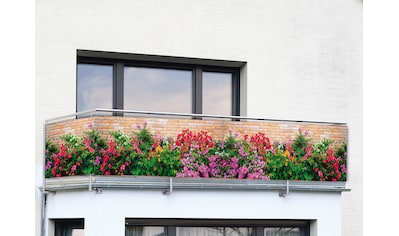 Maximex Balkonsichtschutz »Mauer-Blumen«, 5 m, UV- und witterungsbeständig kaufen