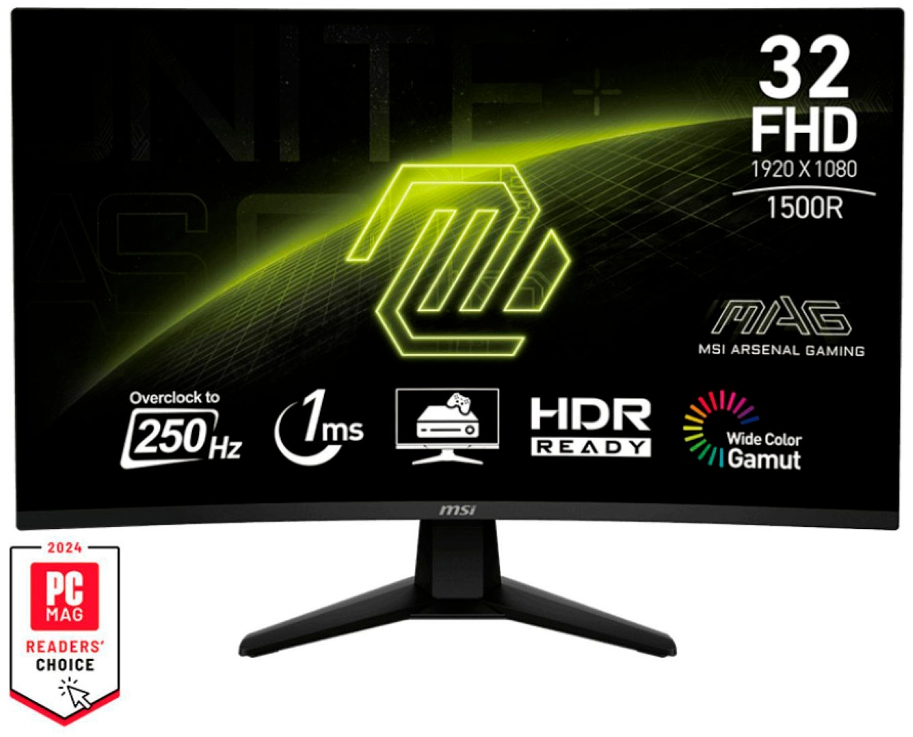 GAMEMAX Gaming-PC-Komplettsystem »MegaDeal HYPE-M BK 2869 AMD Ryzen 7 5700X 16GB 1TB SSD RTX 5060« 32 ″ AMD Ryzen 7 GeForce RTX 5060 16 GB RAM 1.000 GB SSD Windows 11 + MSI MAG 32C6X Curved Monitor 80cm (32")
