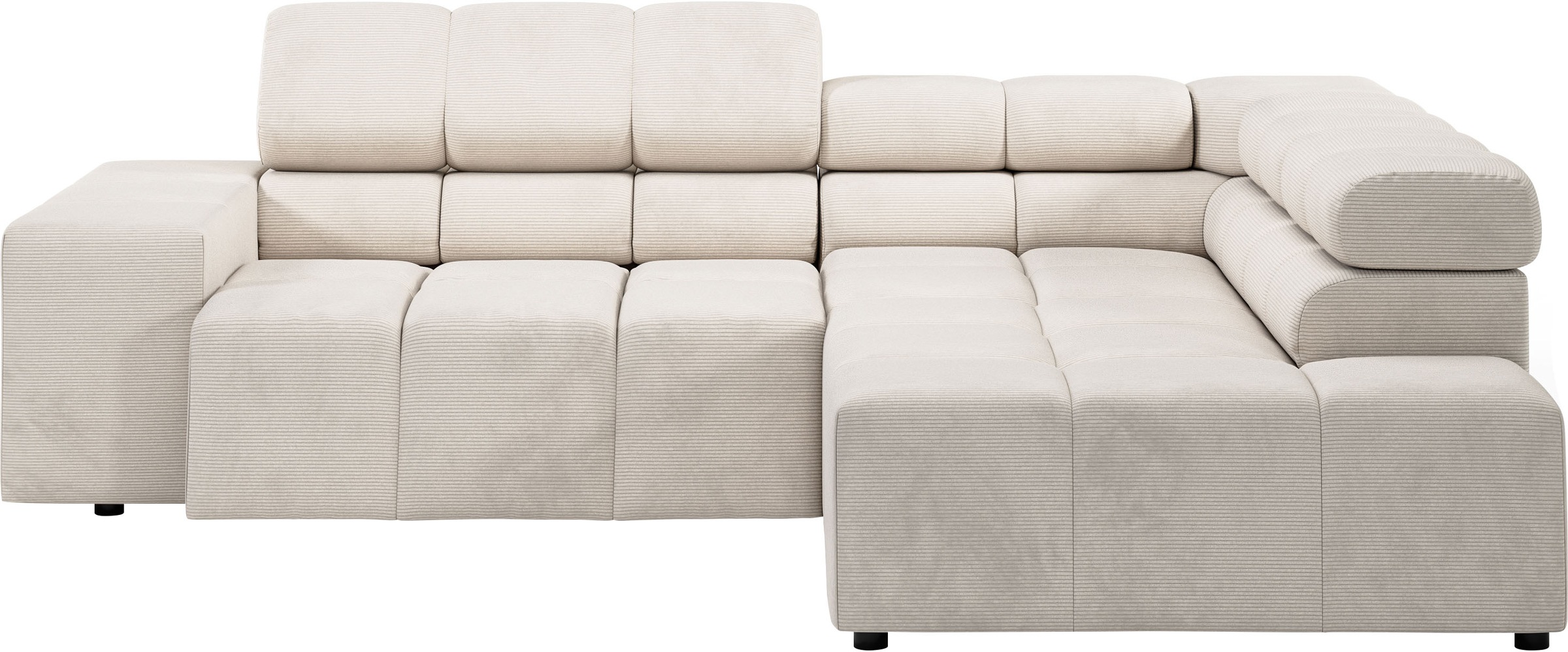 Home affaire Ecksofa "Ancona, incl. Kopfteilverstellung + 3 Zierkissen, L-F günstig online kaufen