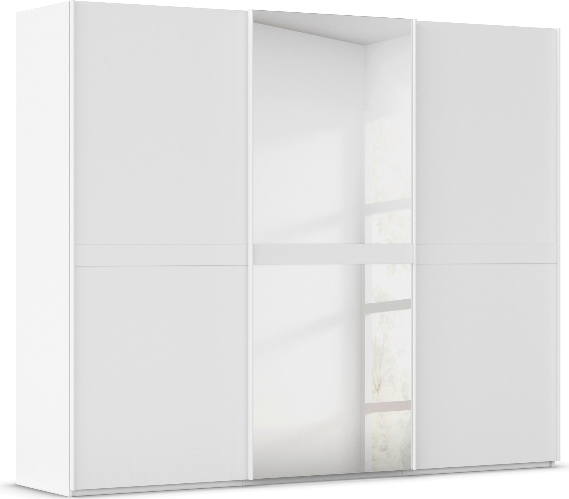 rauch Schwebetürenschrank »Kleiderschrank Schrank Garderobe Schlafzimmerschrank SCALE-LINE«, edle Optik mit Bauchbinde in Korpusfarbe mit Spiegel MADE IN GERMANY
