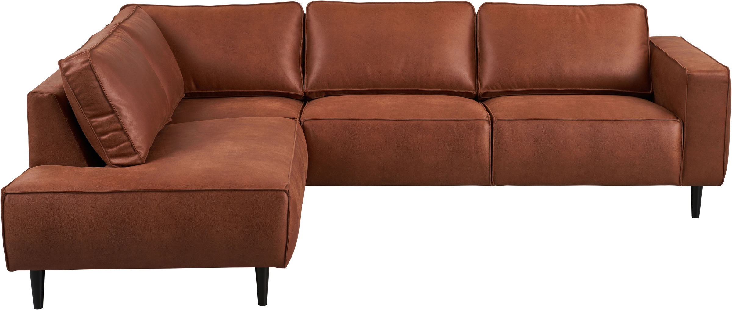 Home affaire Ecksofa "Fumone, Lederoptik oder Soft-Touch Chenille" Breite 2 günstig online kaufen
