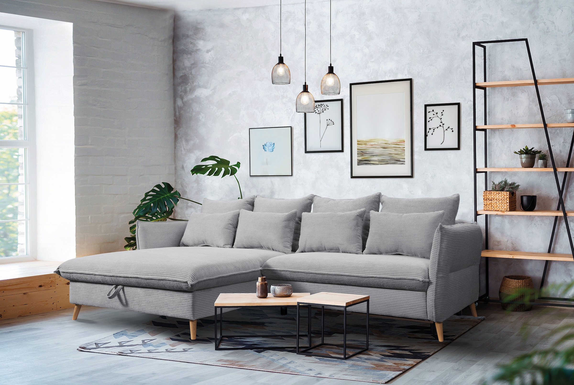 exxpo - sofa fashion Ecksofa WALPY, elegant und modern, hoher Sitzkomfort, günstig online kaufen