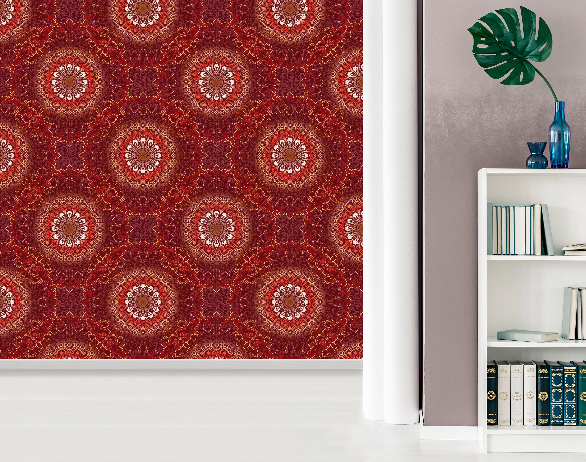 queence Vinyltapete »Helena«, bedruckt-Barock-Antikoptik-Kunst, 90x250cm, selbstklebend, kinderleichte Anbringung, Sticker