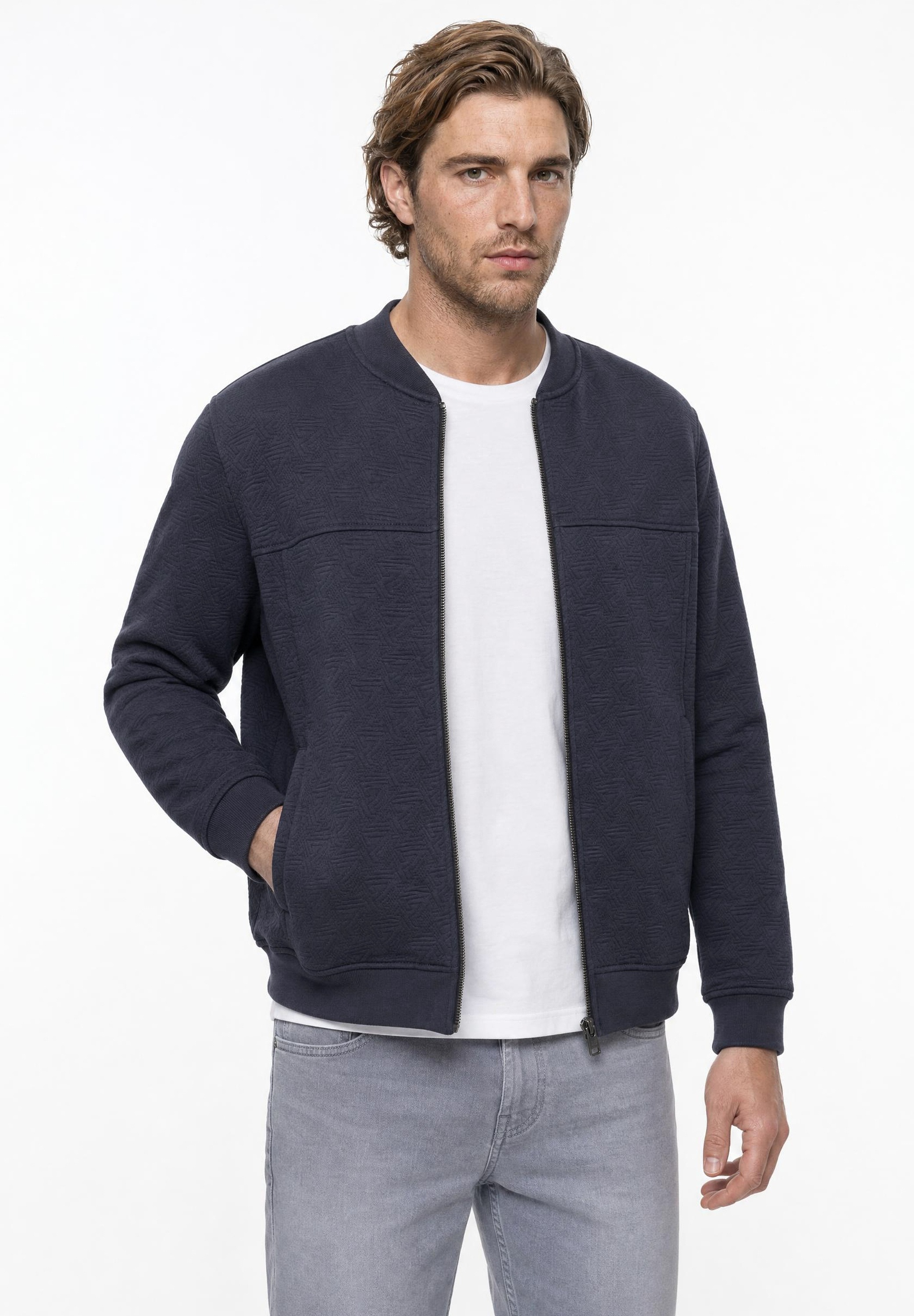 STREET ONE MEN Blouson ohne Kapuze mit Stehkragen