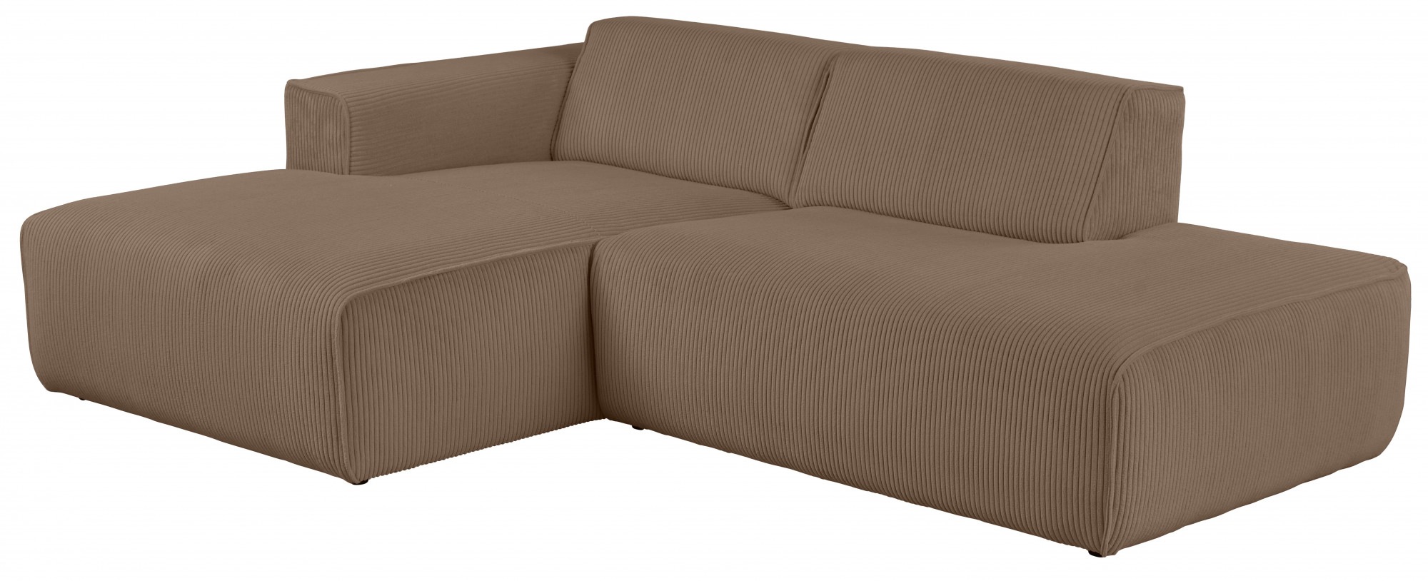 andas Ecksofa »Noord«, mit Kedernaht, Breite 227 cm, Cord, Struktur