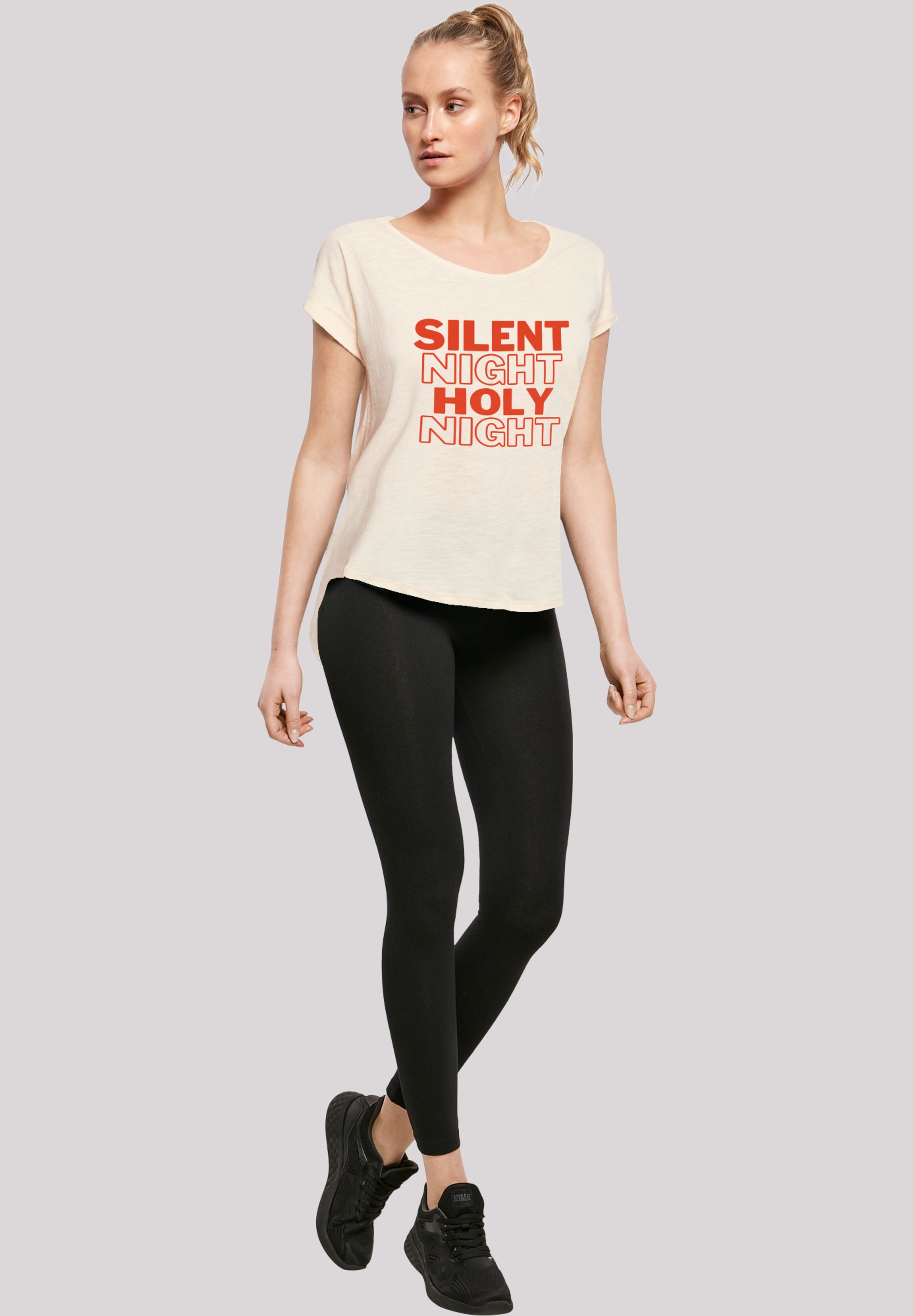 F4NT4STIC T-Shirt »Silent Night Holy Night Weihnachten« Print