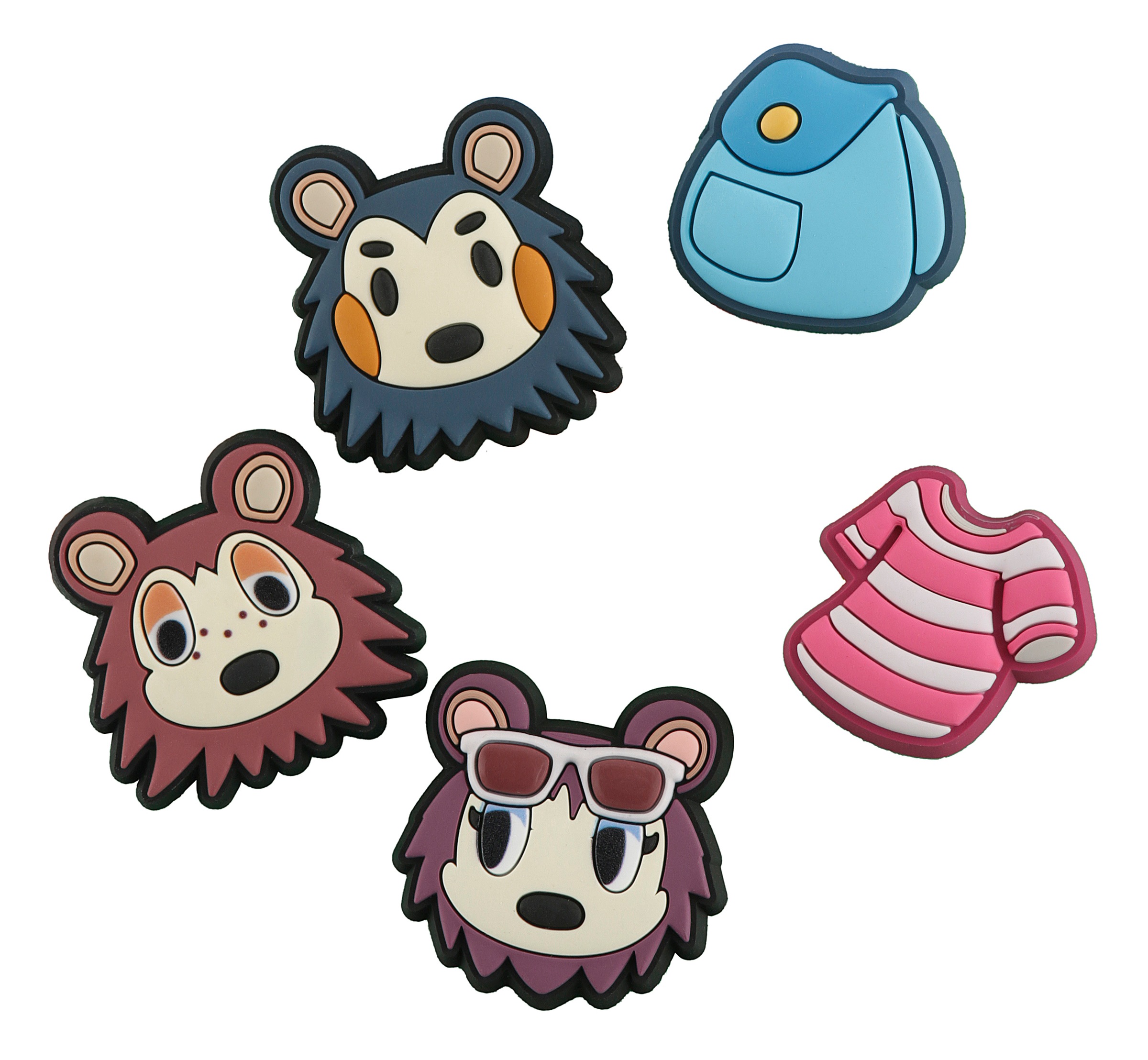 Crocs Schuhanstecker »Jibbitz™ Animal Crossing« Set, Kein Spielzeug. Nicht für Kinder unter 3 Jahren geeignet, 5 Stk. tlg. Anstecker mit Animal Crossing Motiven