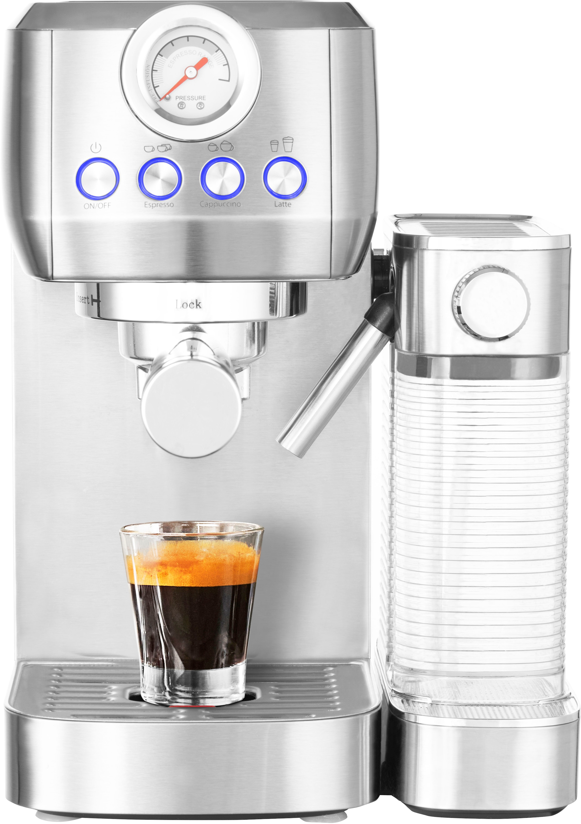 Gastroback Espressomaschine »42722 DESIGN ESPRESSO PICCOLO PRO M«, mit integriertem, automatischem Milchaufschäumer