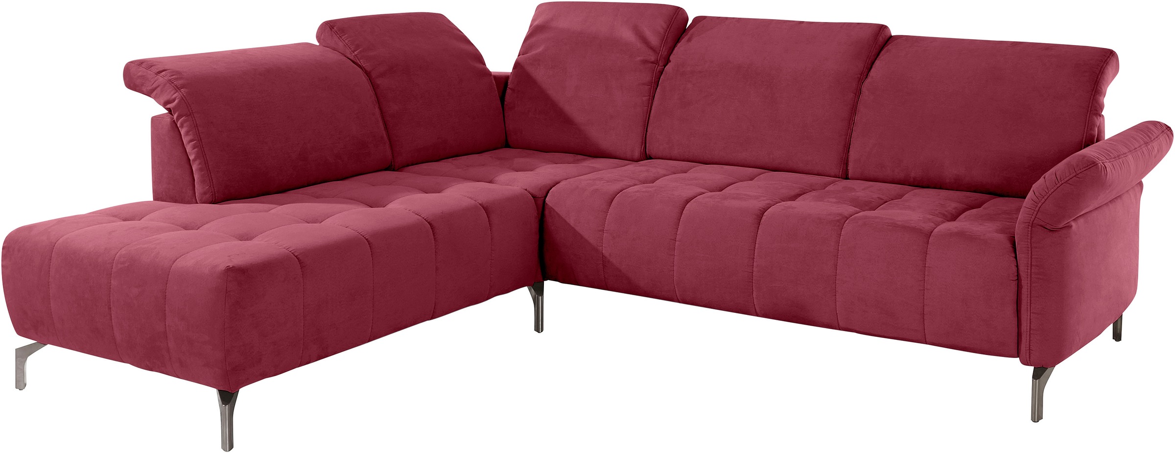 INOSIGN Ecksofa »Fresh L-Form«, Federkern, wahlweise Kopfteilverstellung und motorischer Vorziehsitz