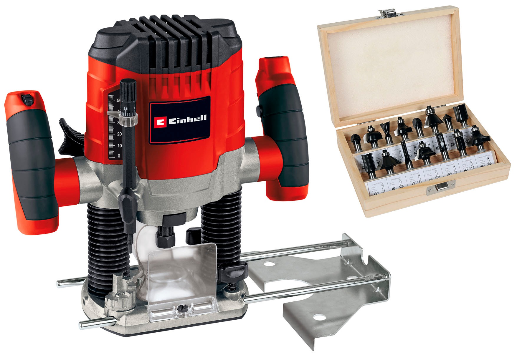 Einhell Oberfräse "TC-RO 1155 Kit", 1100 Watt, inkl. 15-tlg. Fräser-Set