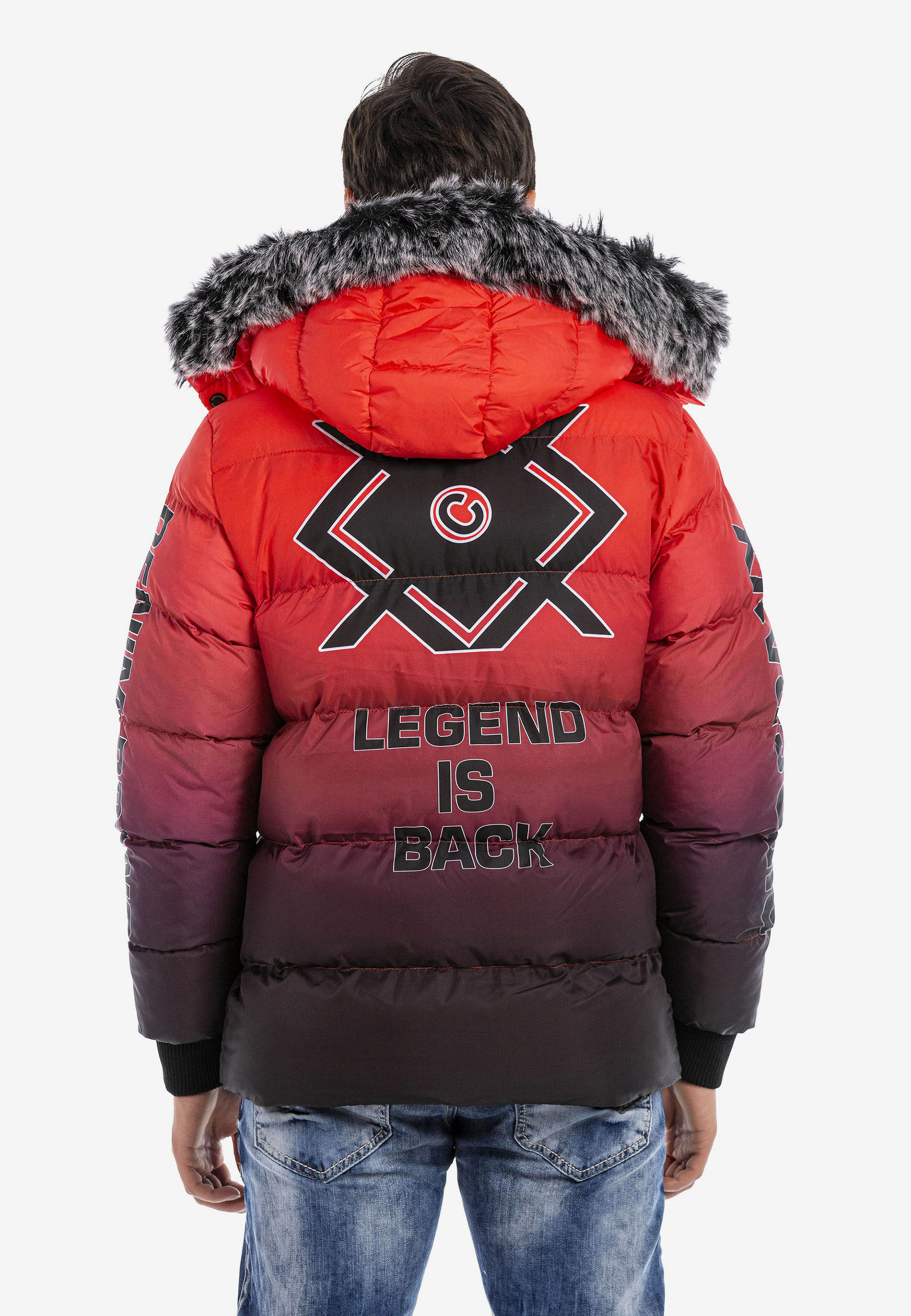 Thumbnail - Cipo & Baxx Winterjacke "Winterjacke", mit Kapuze, mit Fabverlauf