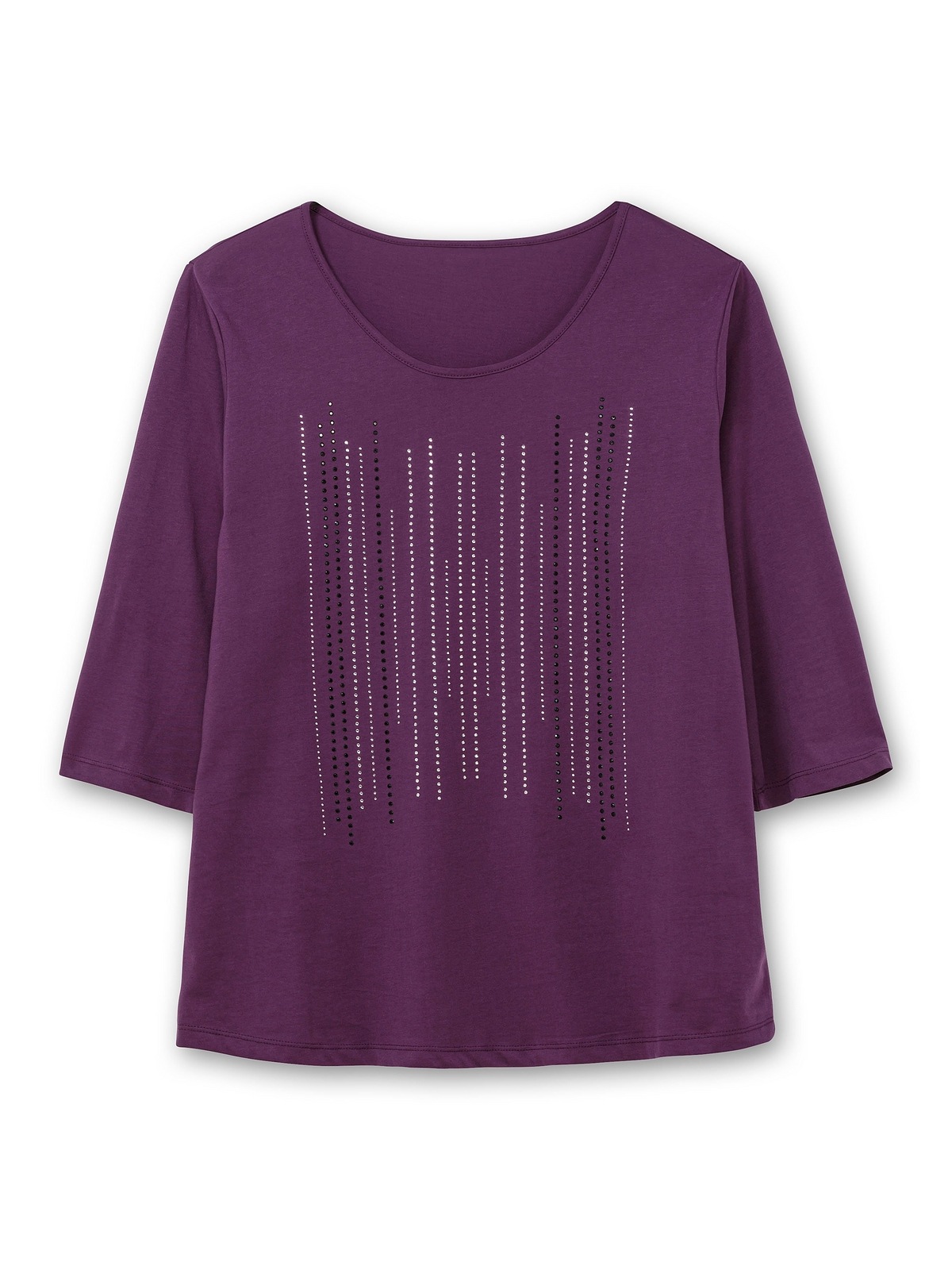 Sheego 3/4-Arm-Shirt »Große Größen«, mit Glitzerstein-Applikation