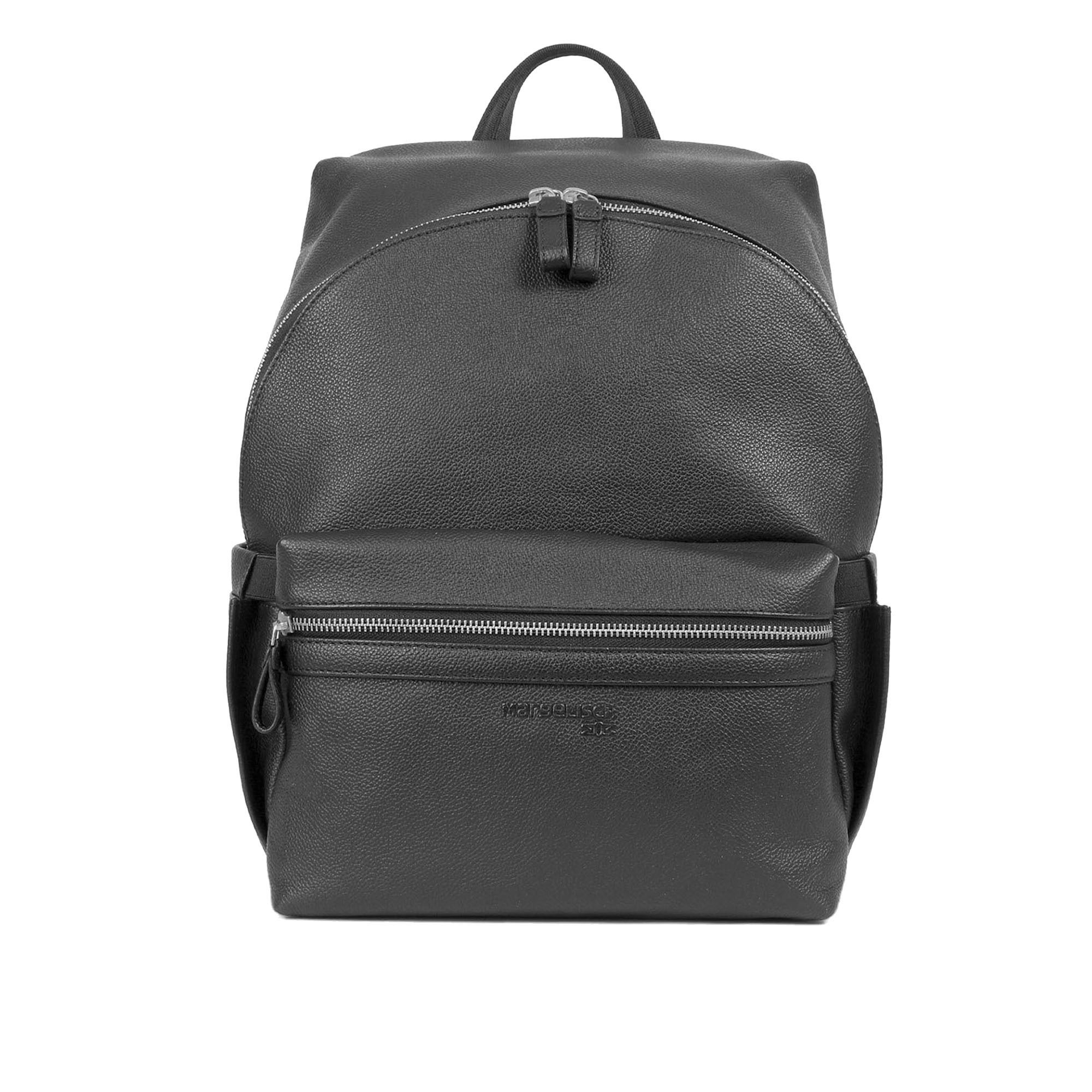 Cityrucksack MARGELISCH "RENU-1", Damen, Gr. B/H/T: 26cm x 38cm x 26cm, onesize, schwarz, Rindsleder, Rucksäcke Cityrucksack, aus LWG zertifiziertem Leder