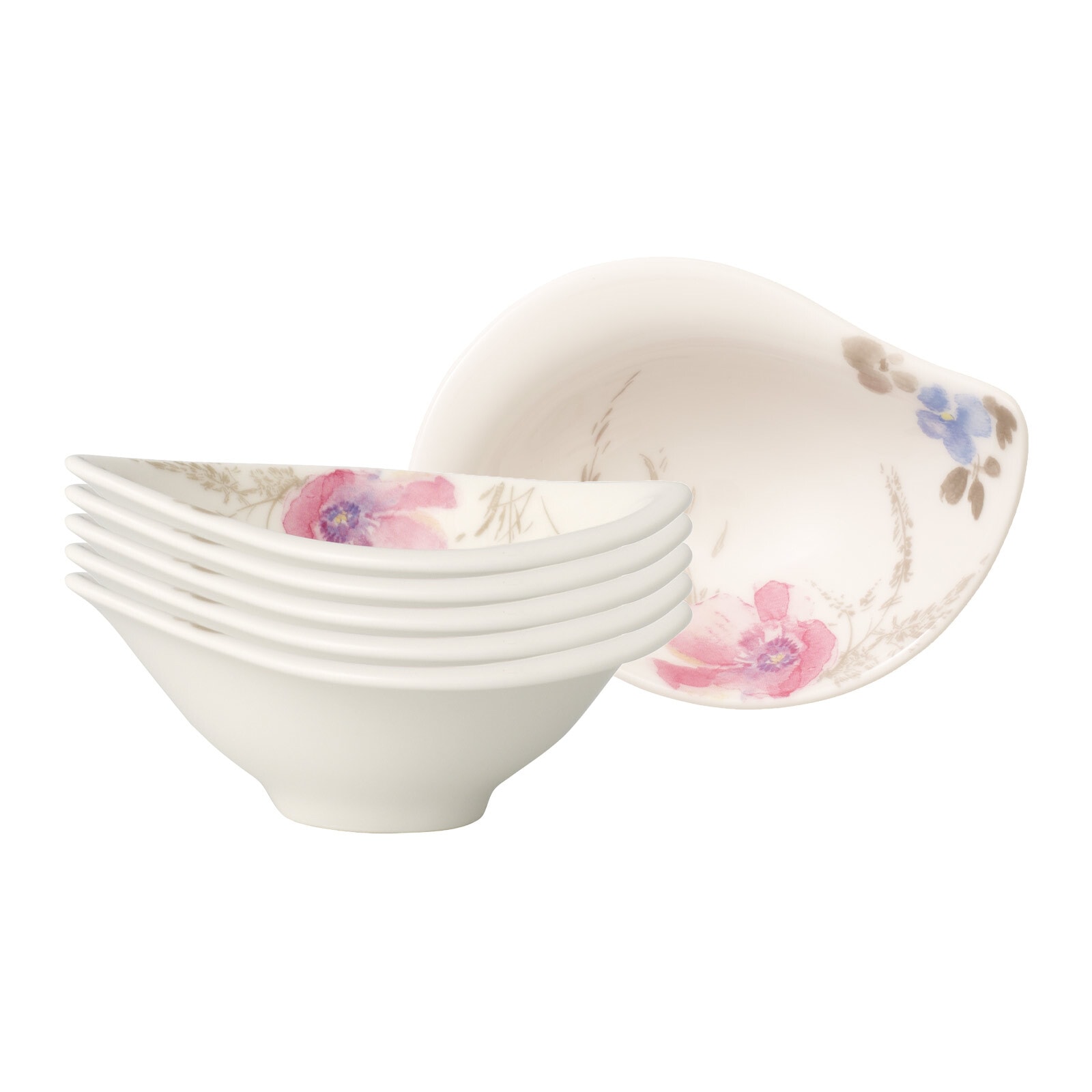 Villeroy & Boch Dipschale "Dipschälchen Mariefleur Gris Serve & Salad 12 x 8 cm 6er Set bunt" 6 tlg.