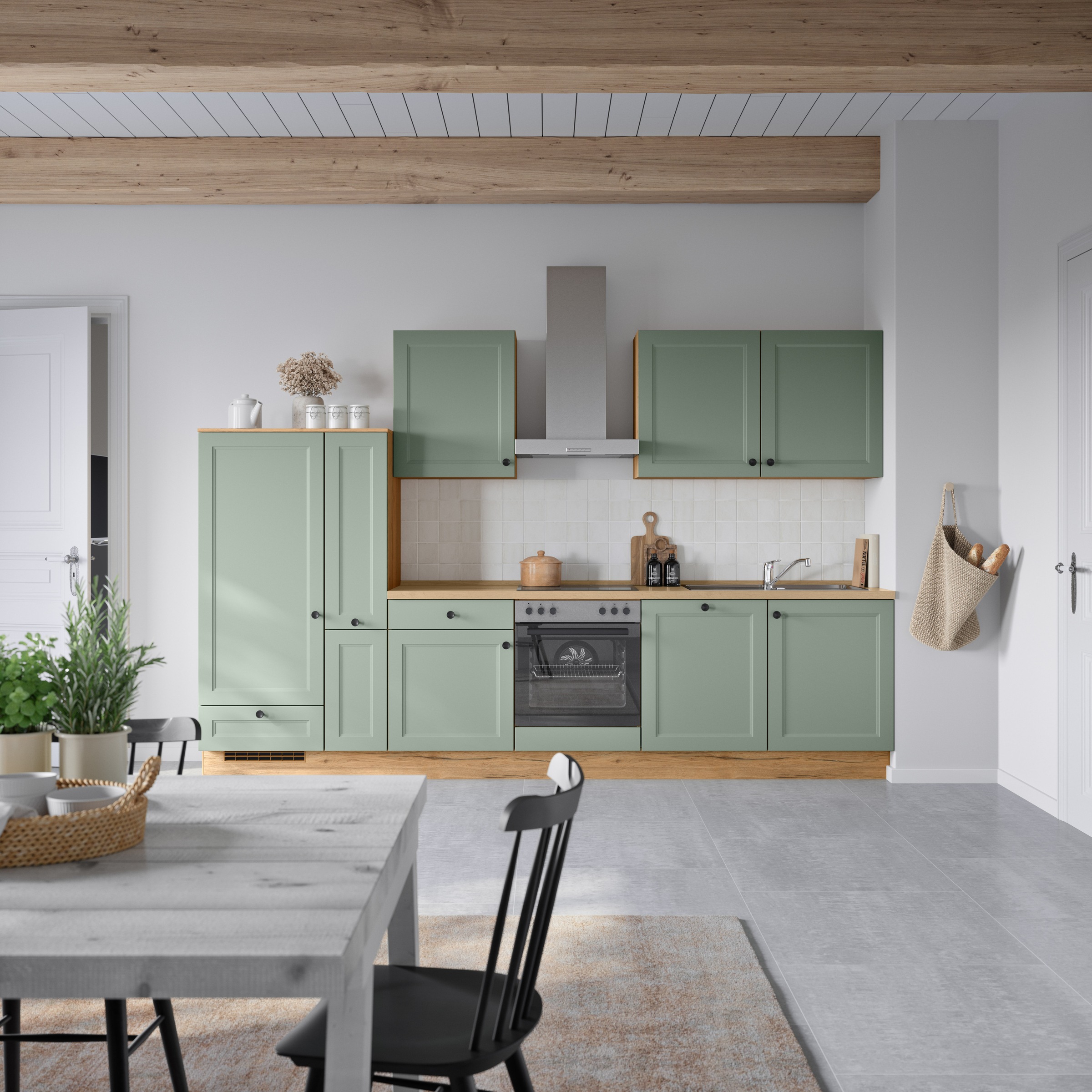 nobilia® Küchenzeile »"Cascada I"«, vormontiert, Ausrichtung wählbar, Breite 330 cm, wahlw. mit E-Geräten