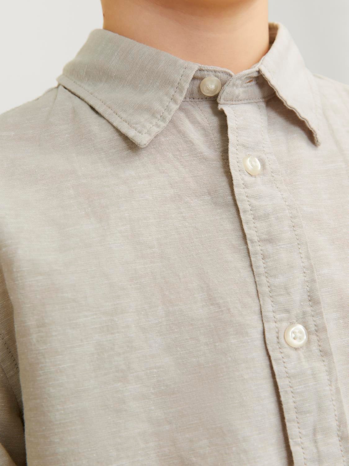 Jack & Jones Junior Langarmhemd »JJELINEN BLEND SHIRT LS SN JNR«