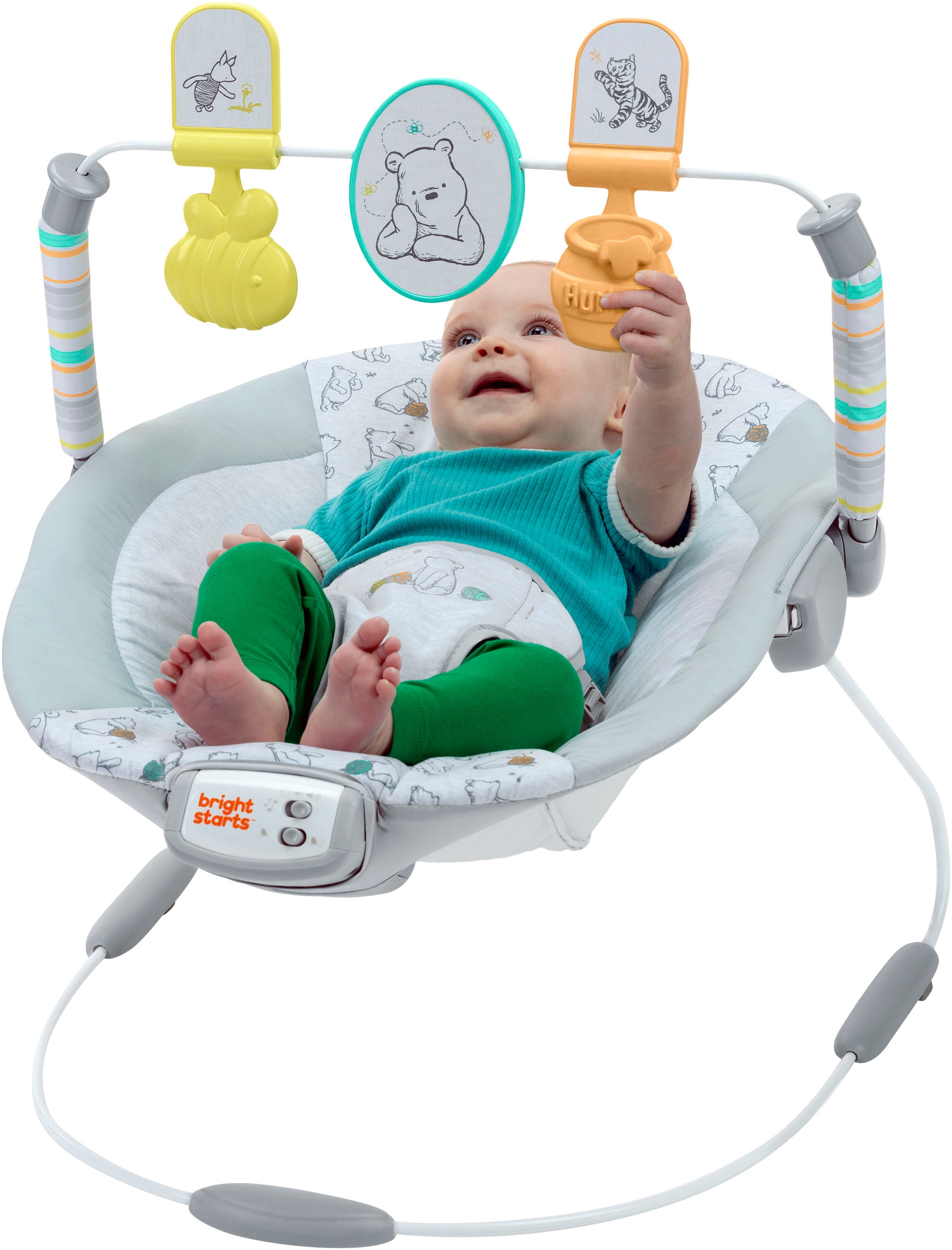 Bright Starts Babywippe »Disney Winnie the Pooh Classic Pals Vibrating Bouncer«, bis 9 kg, mit Sound-Effekt