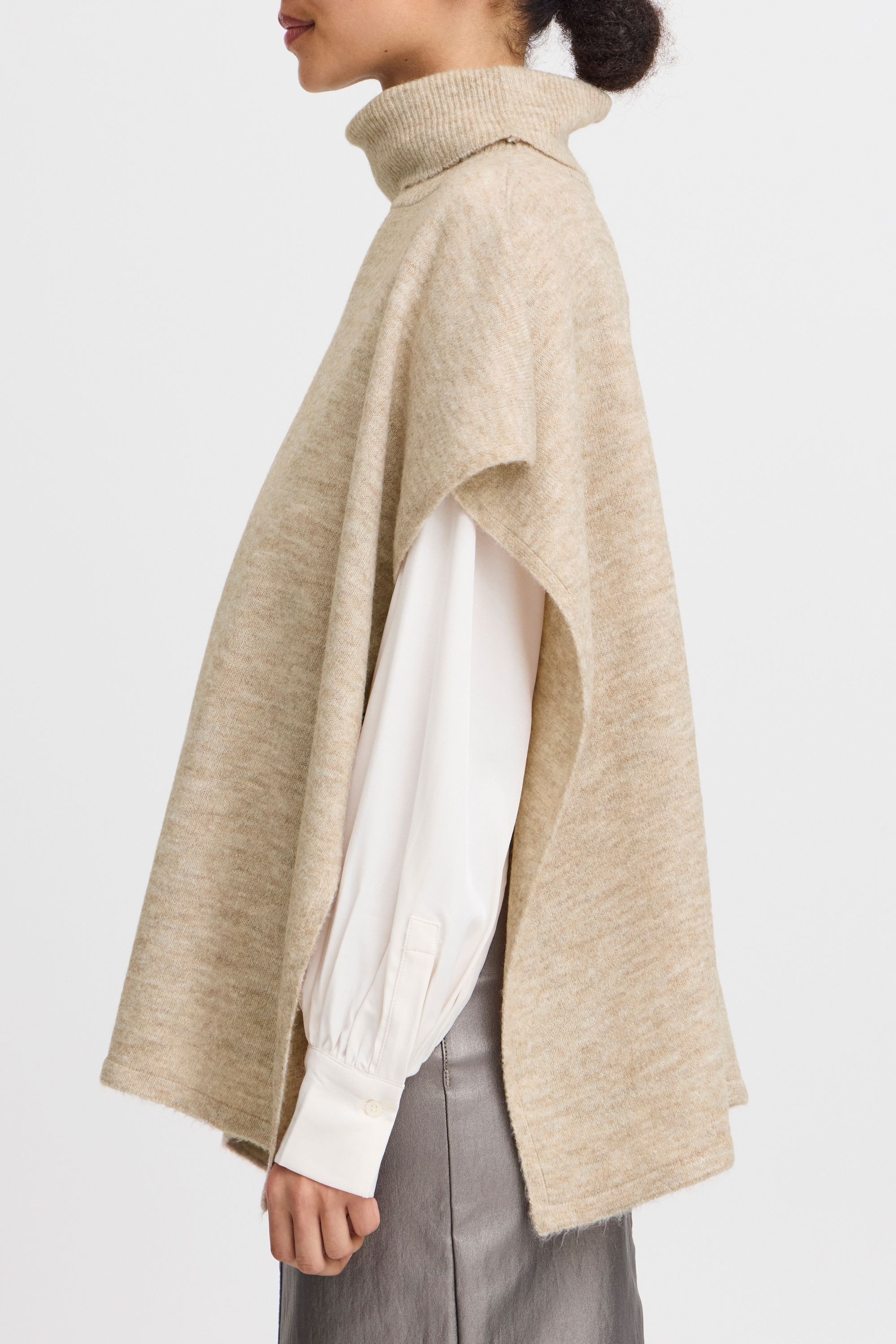b.young Strickpullover »Strickpullover BYVIKSI PONCHO 1 -«