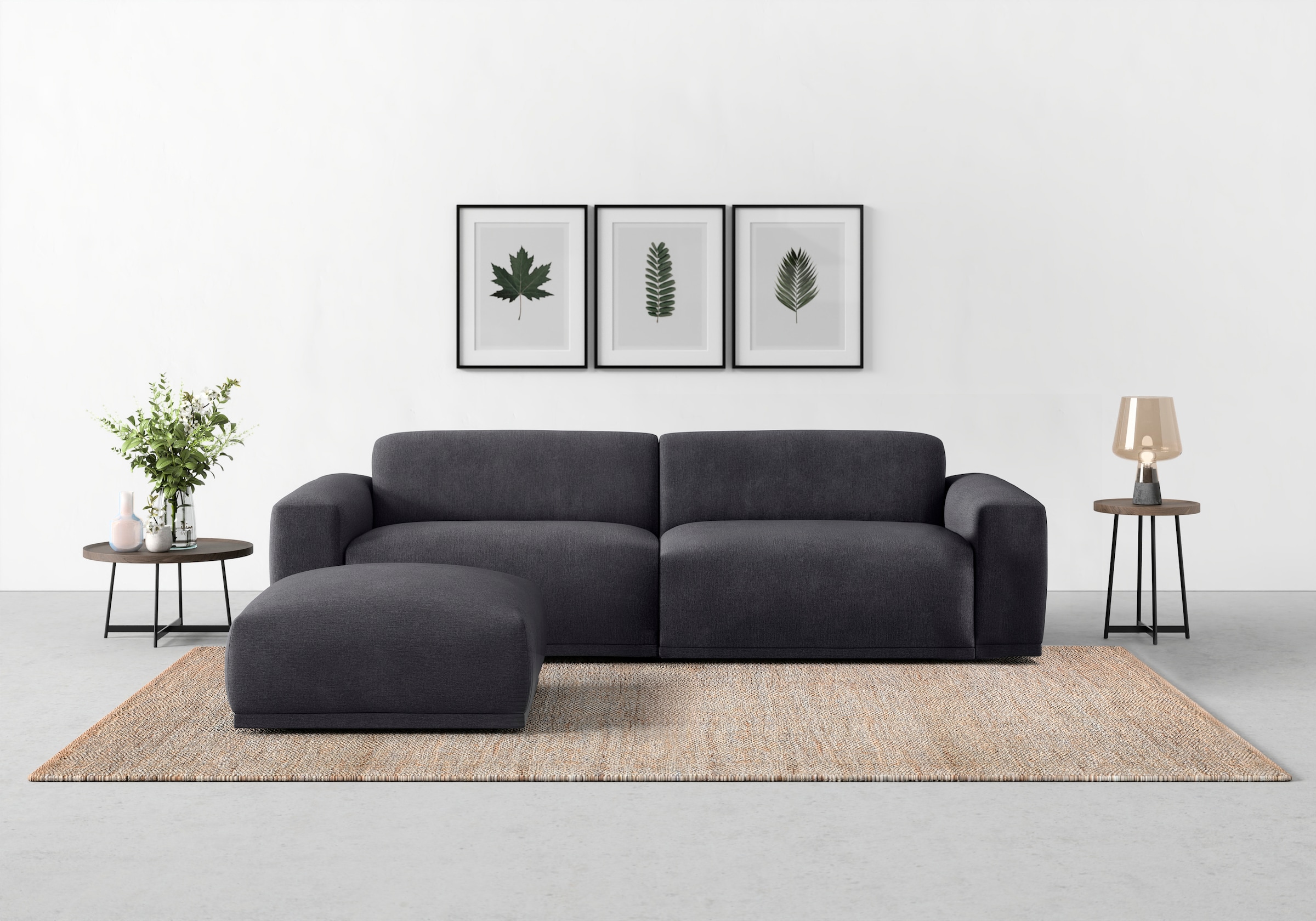 TRENDMANUFAKTUR Big-Sofa »Braga, mit hochwertigem Kaltschaum, Megasofa, in Cord erhältlich«, modernes Big-Sofa, Couch mit hohem Sitzkomfort, 254/72/107 cm (B/H/T)