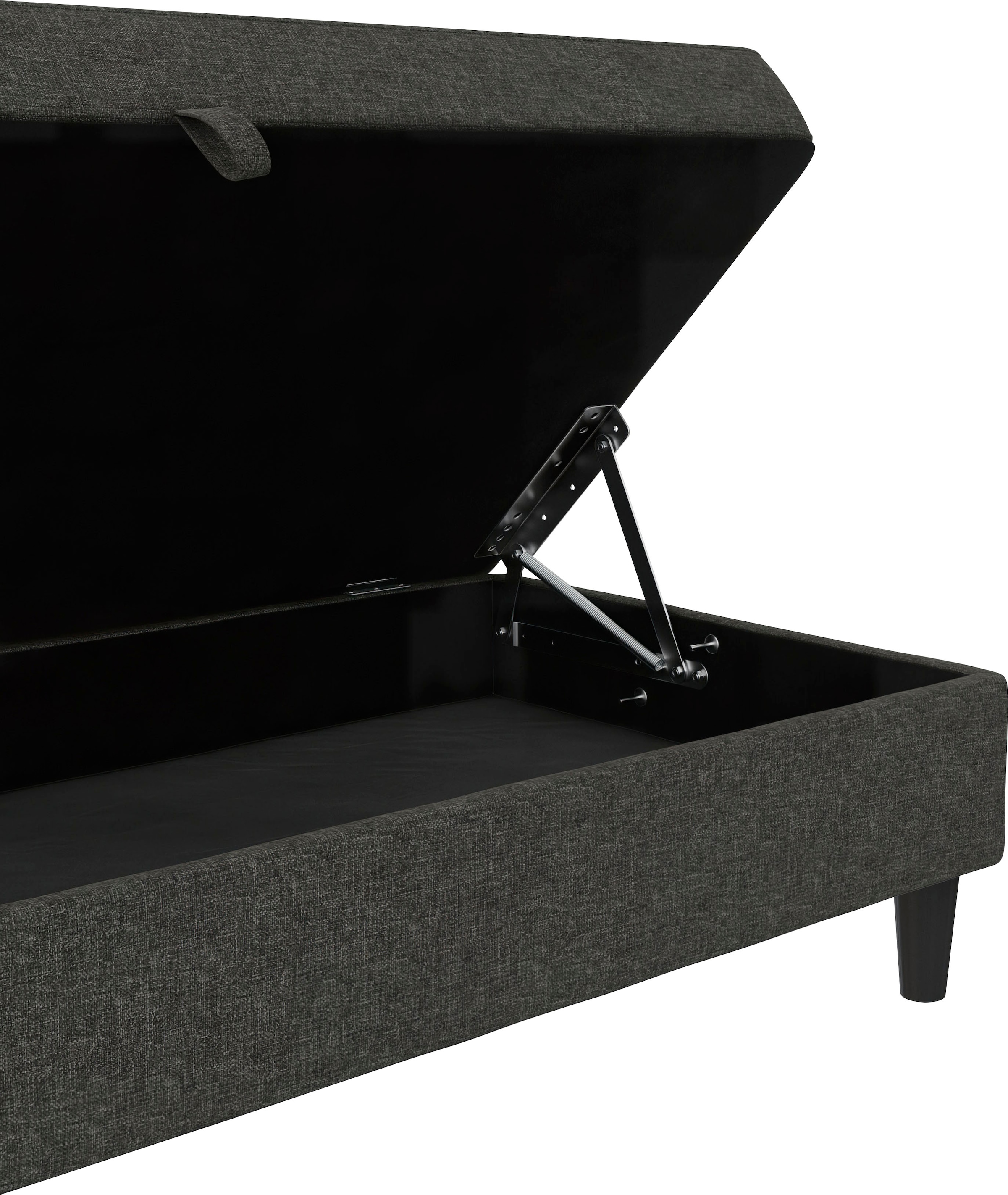 Dorel Home Stauraumhocker »Hartford«, Polsterhocker mit Stauraum, frei im Raum stellbar, Sitzhöhe 43 cm