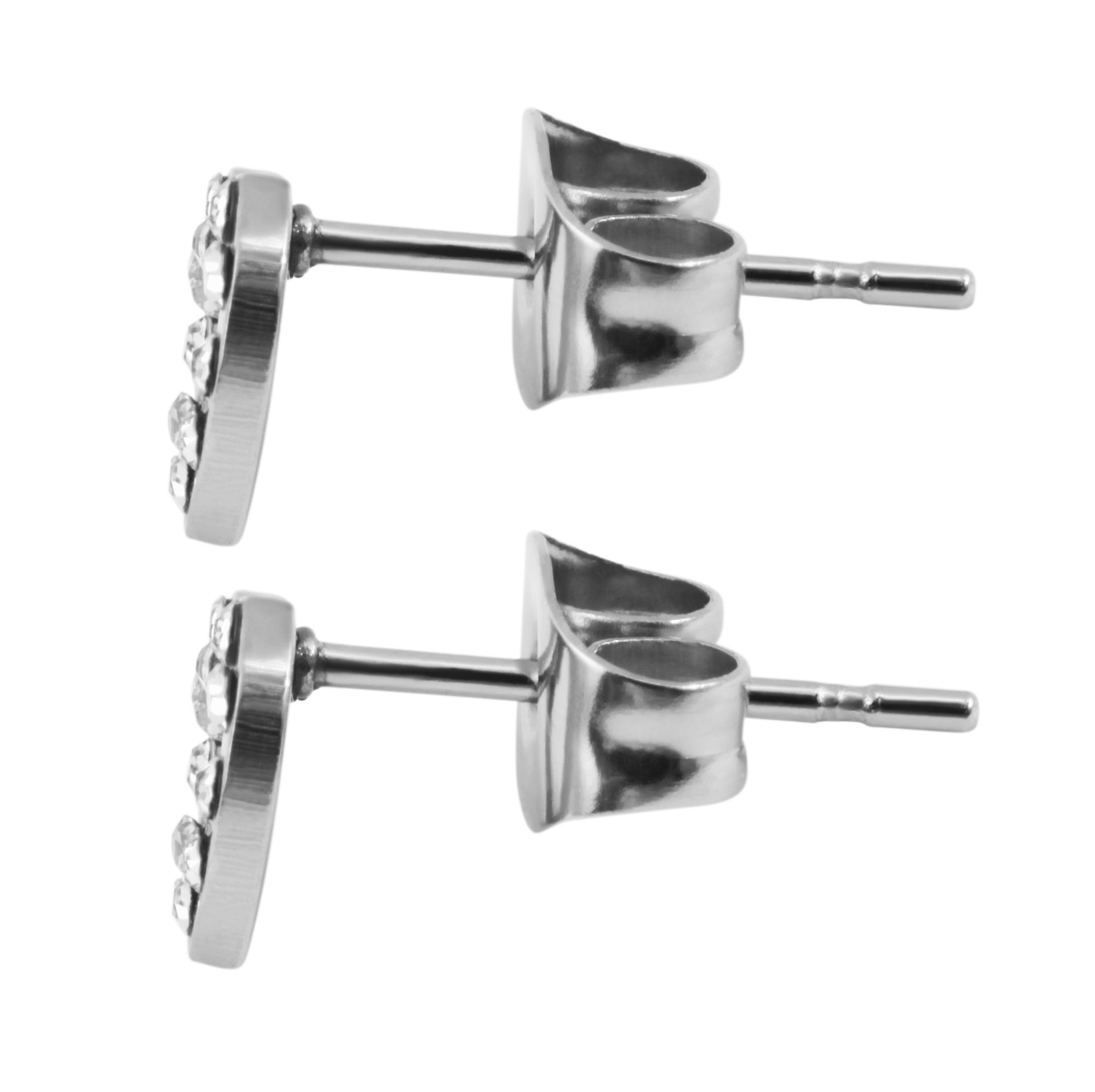 Adelia´s Paar Ohrhänger "Damen Ohrringe aus Edelstahl mit Strass Steinchen" günstig online kaufen