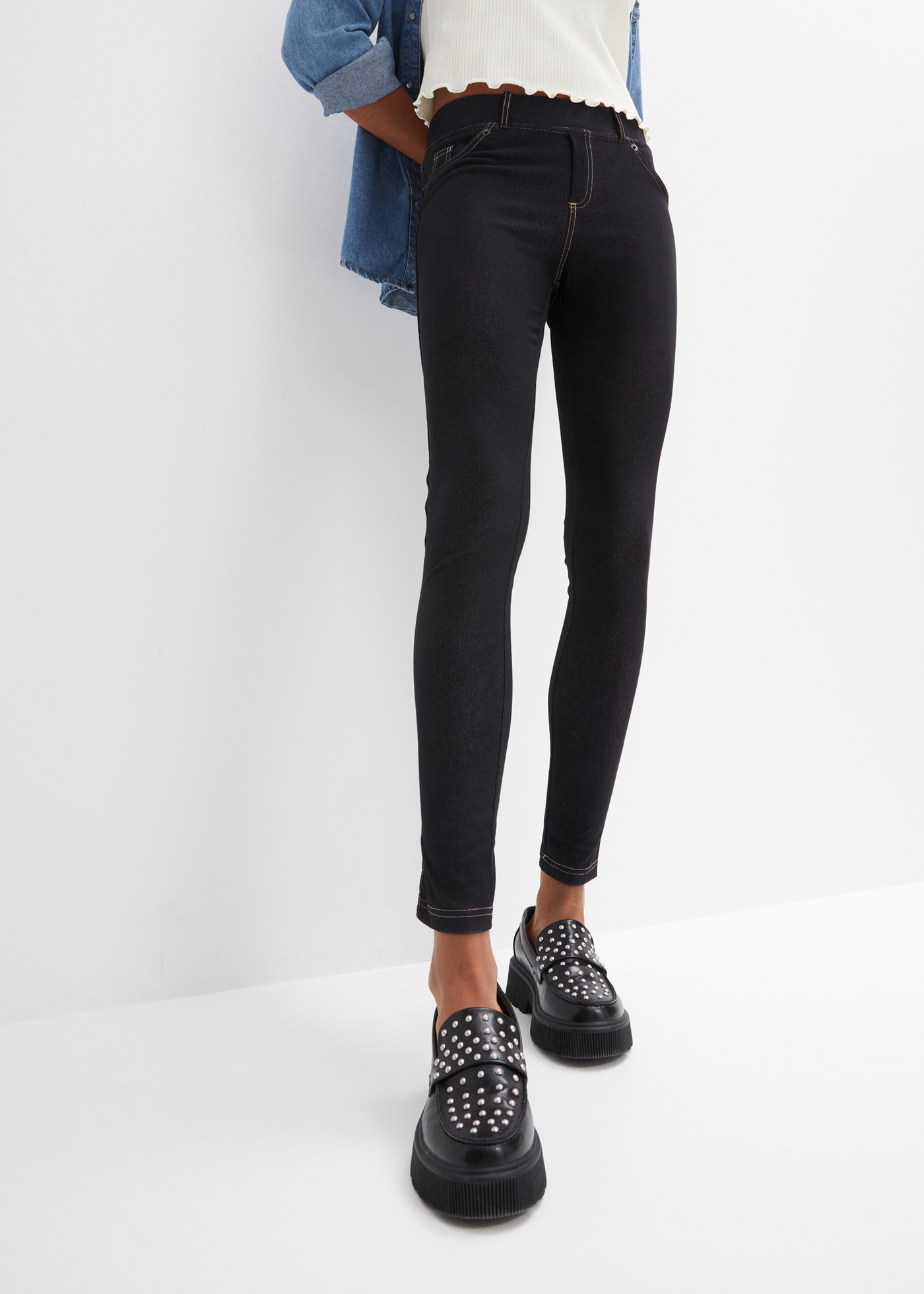 Bonprix Women Leggings Black Size XXL