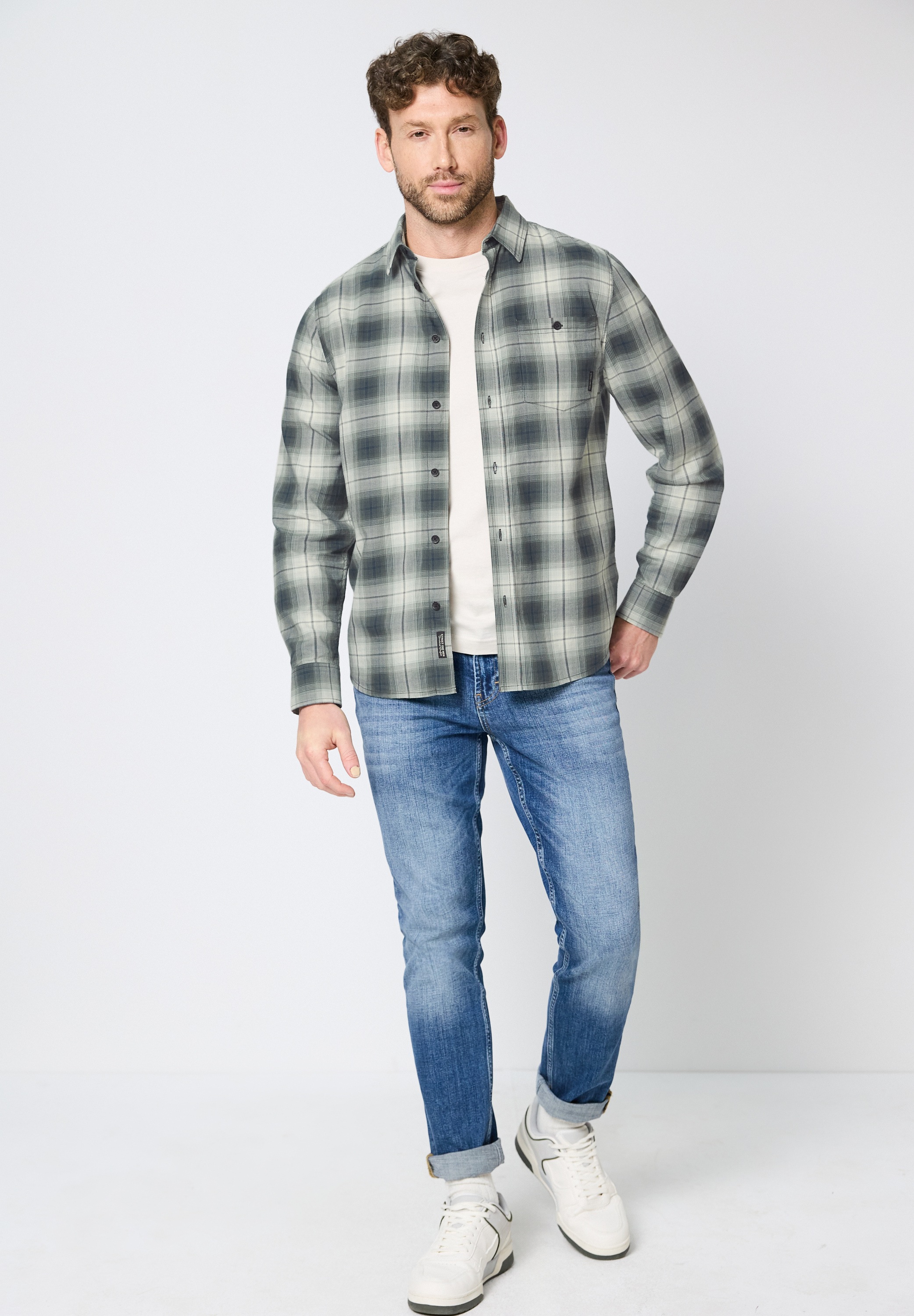 STREET ONE MEN Karohemd aus reiner Baumwolle