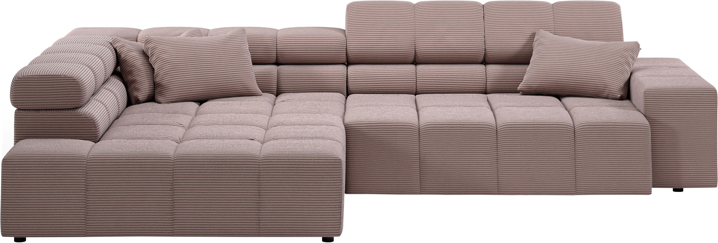 INOSIGN Ecksofa »Ancona incl. Kopfteilverstellung, OTTOs Choice, Breite 319cm, L-Form«, wahlweise motorische Sitztiefenverstellung, auch in Cord + Easy Care