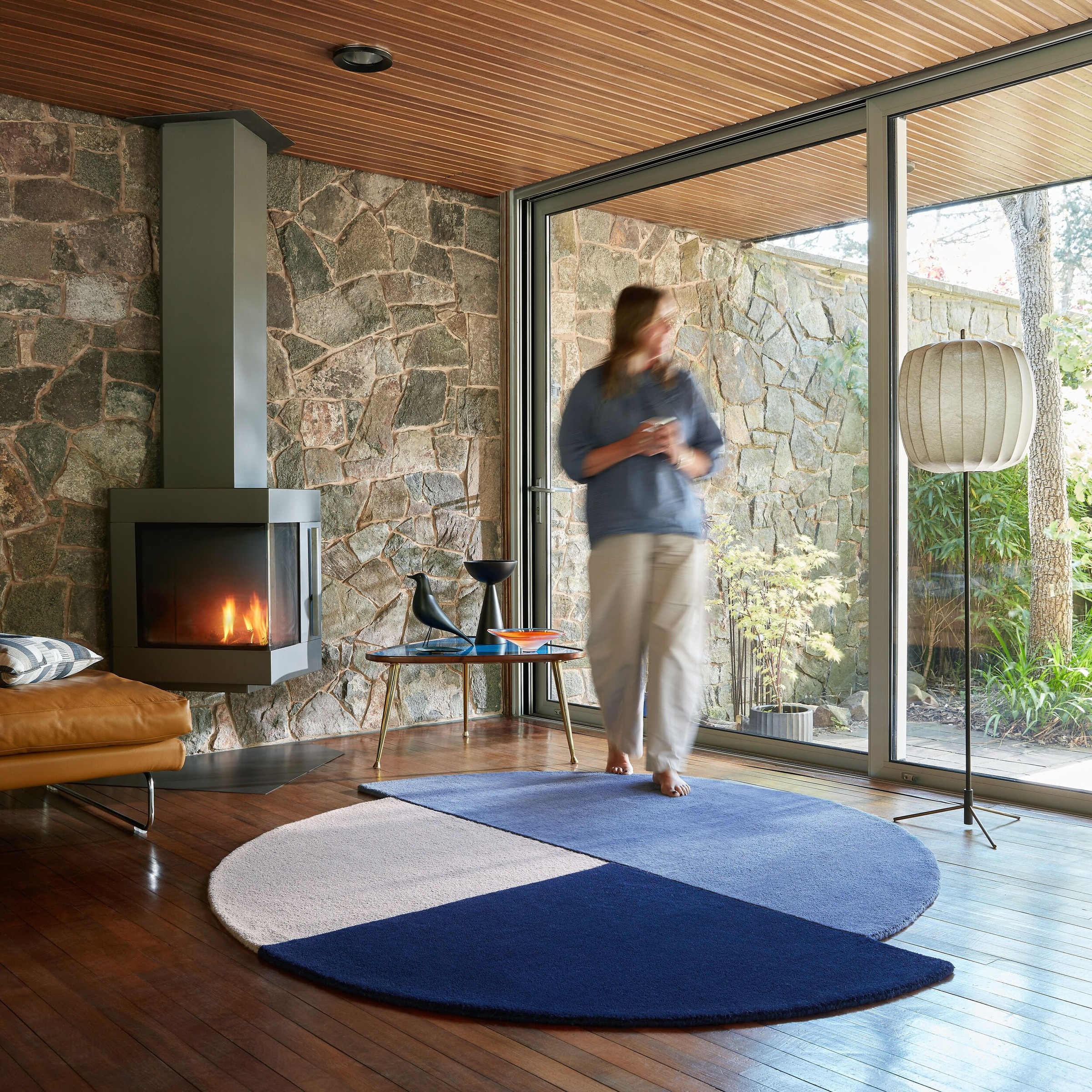 FLAIR RUGS Wollteppich "Mia Segment" rund 12 mm Höhe Kreisförmig im Retro-D günstig online kaufen