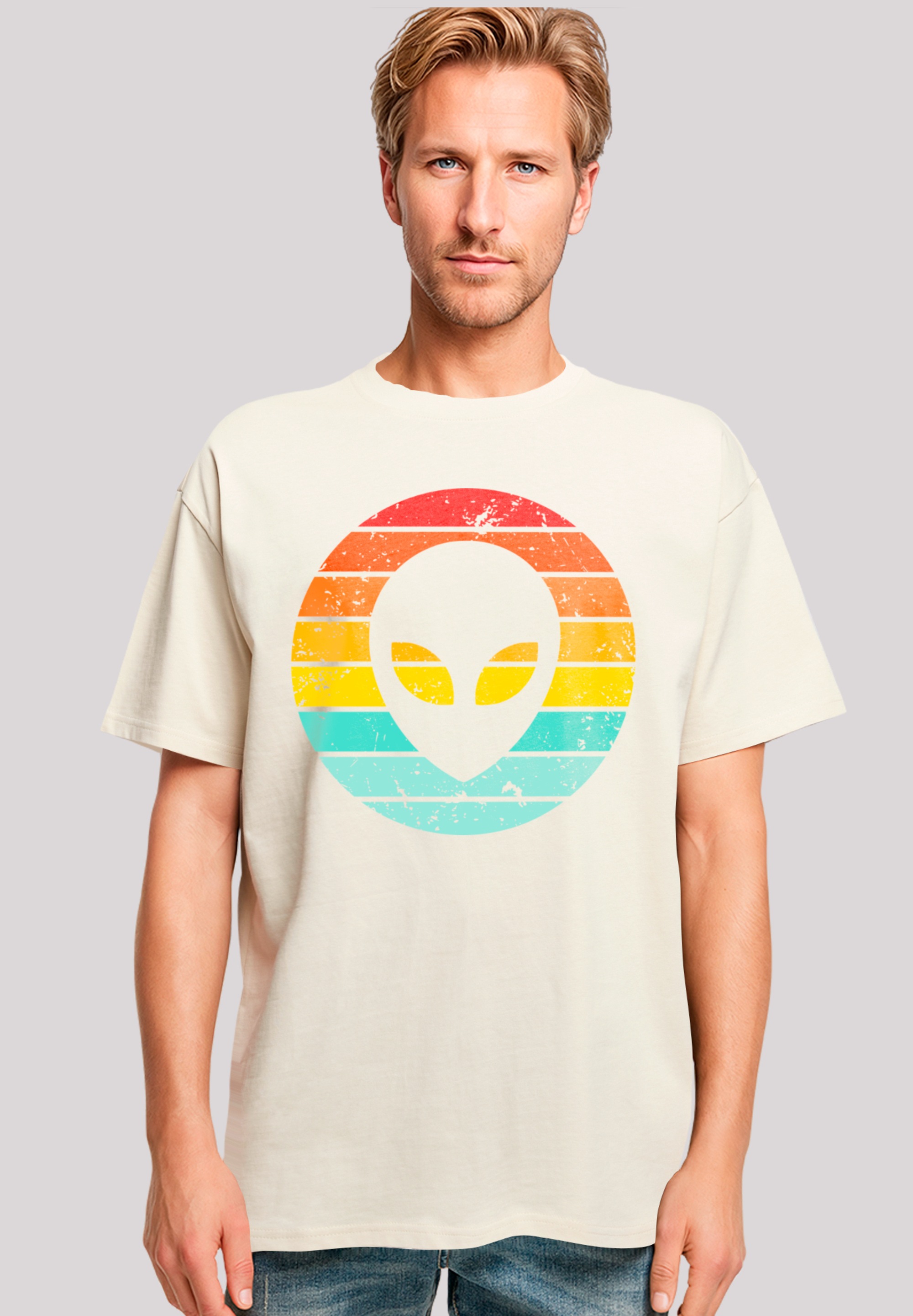 F4NT4STIC T-Shirt »Alien Retro Sonnenuntergang« Premium Qualität