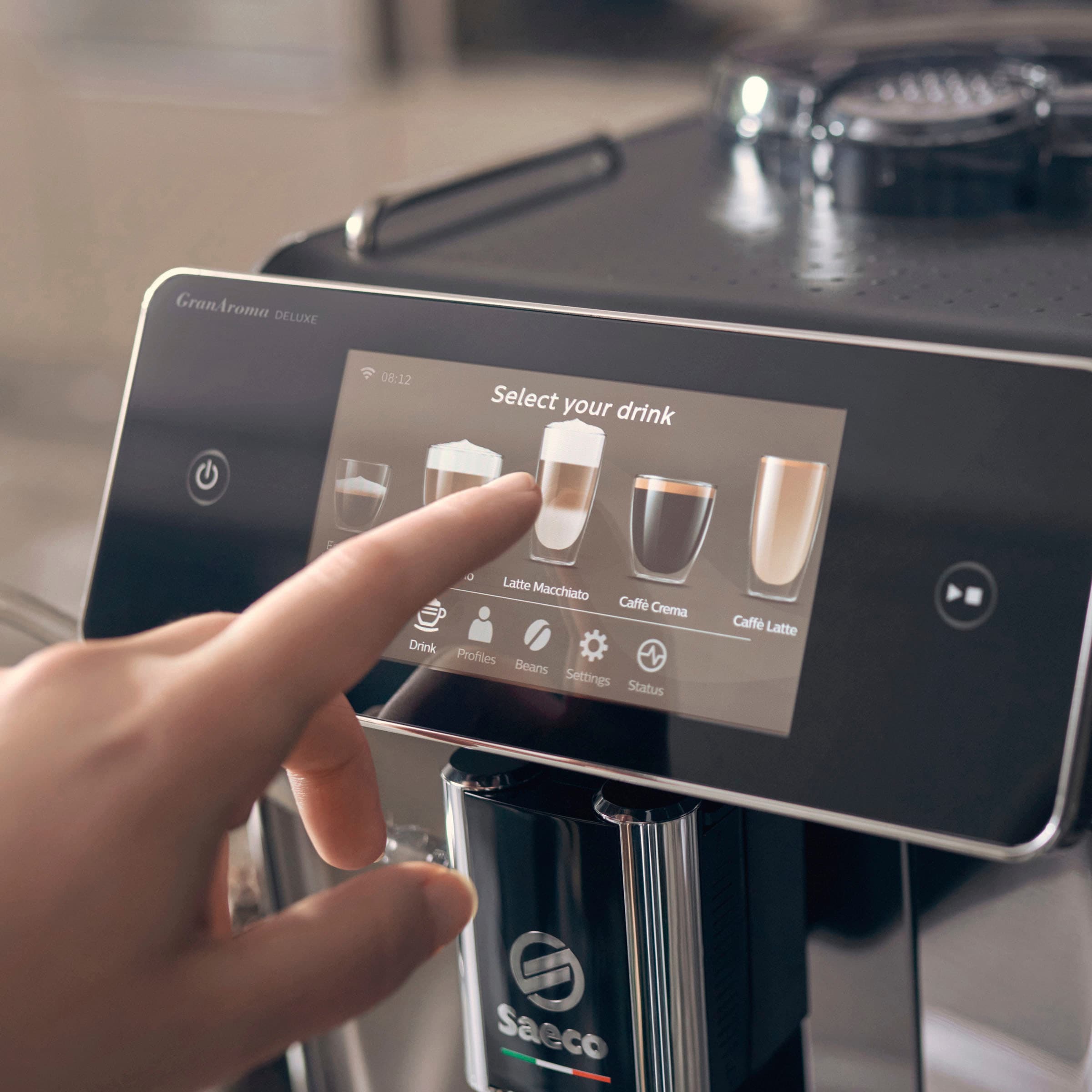 Saeco Kaffeevollautomat »Saeco GranAroma Deluxe SM6685/00« Pflegeset CA6707/10 im Wert von UVP 49,99€