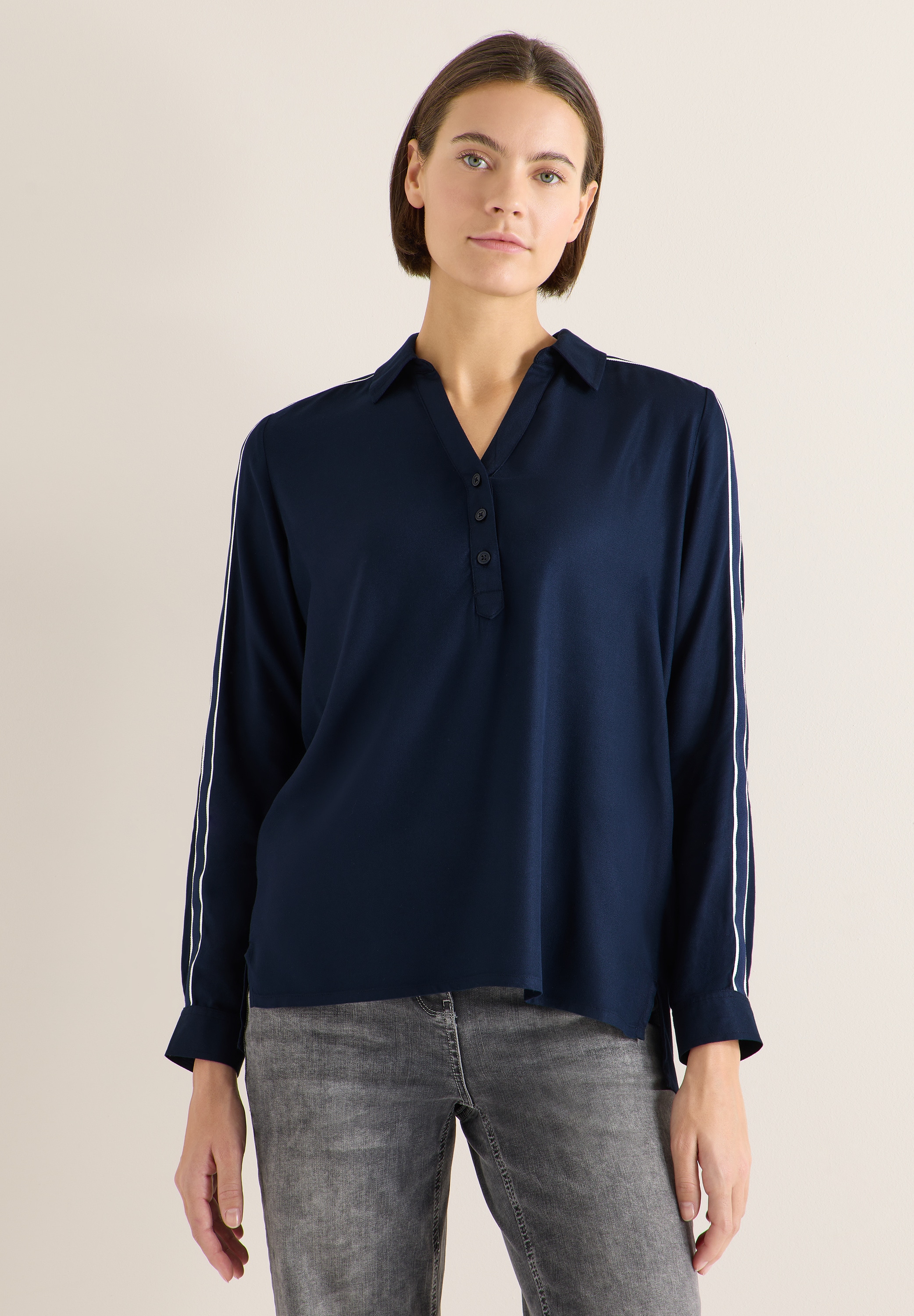 Cecil Langarmbluse mit Knopf Details günstig online kaufen