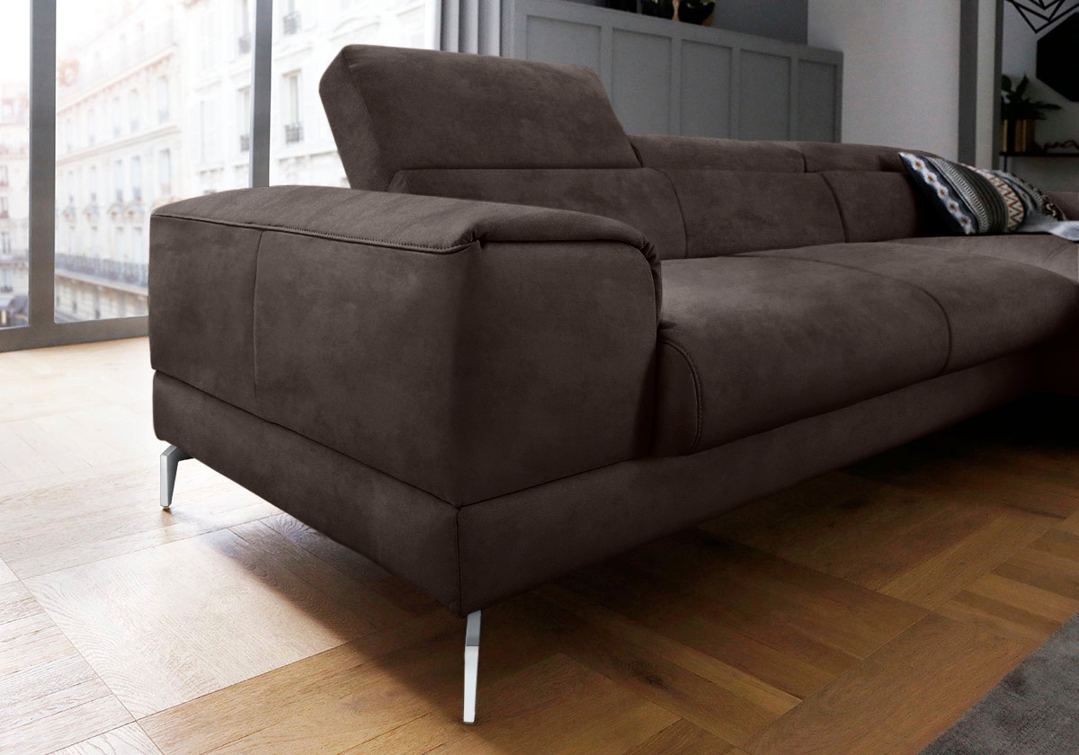 Thumbnail - W.SCHILLIG Ecksofa "piedroo, Designsofa mit tollem Sitzkomfort, bequem und elegant, L-Form" Kopfteilverstellung, wahlwei...