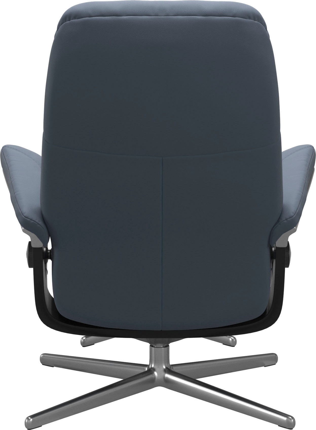 Stressless® Relaxsessel »Consul«, (Set, Relaxsessel mit Hocker), mit Hocker, mit Cross Base, Größe S, M & L, Holzakzent Schwarz
