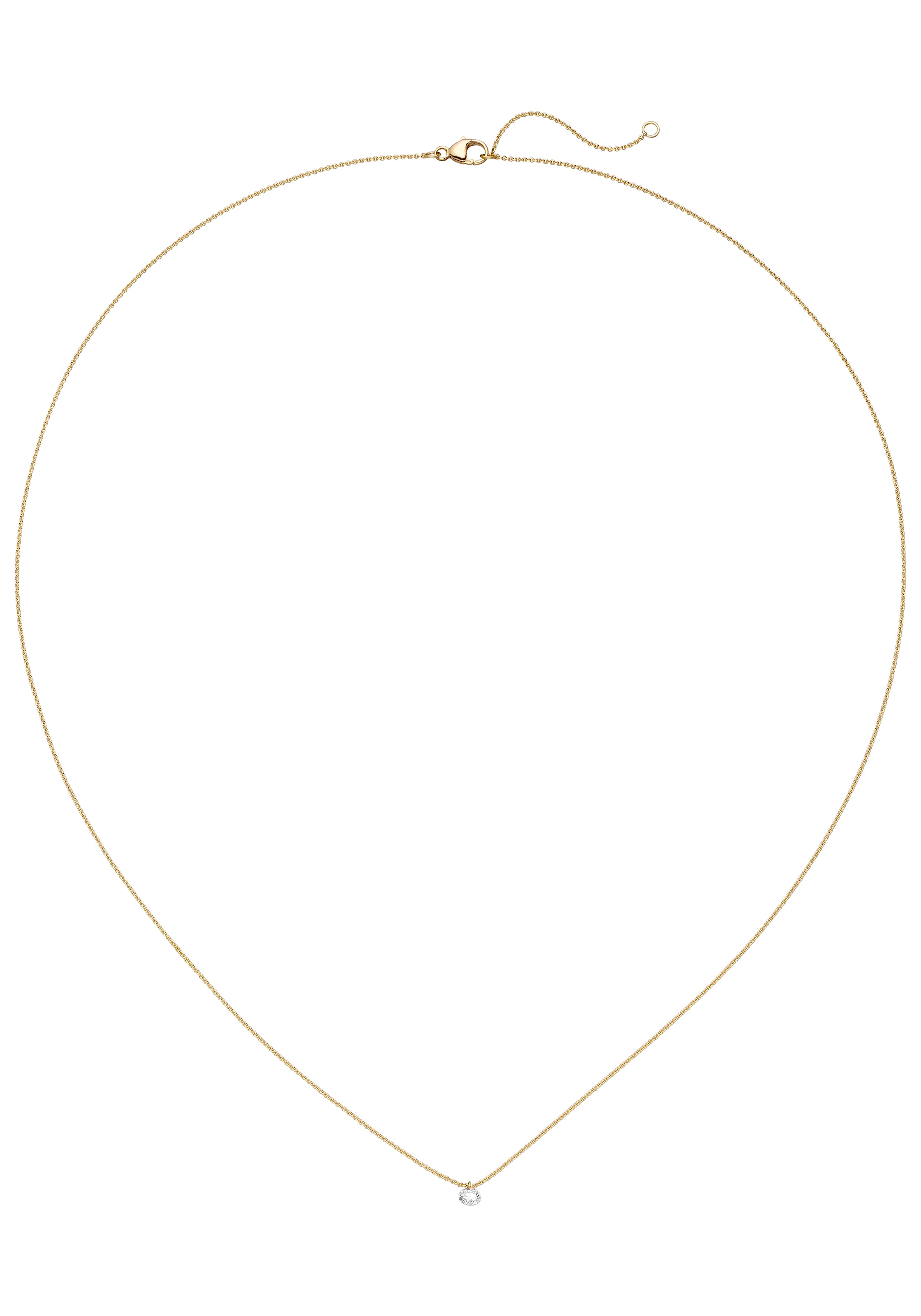 JOBO Collier »mit Diamant Brillant ohne Fassung« 18 Karat 750 Gold 45 cm