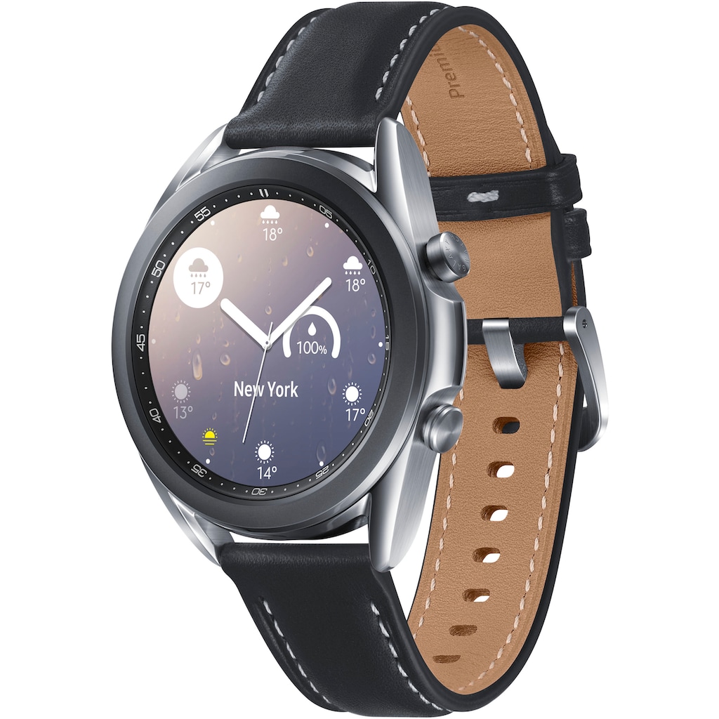 Samsung Smartwatch »Galaxy Watch 3, Edelstahl, 41 mm, Bluetooth (SM-R850)«, (Android Wear)