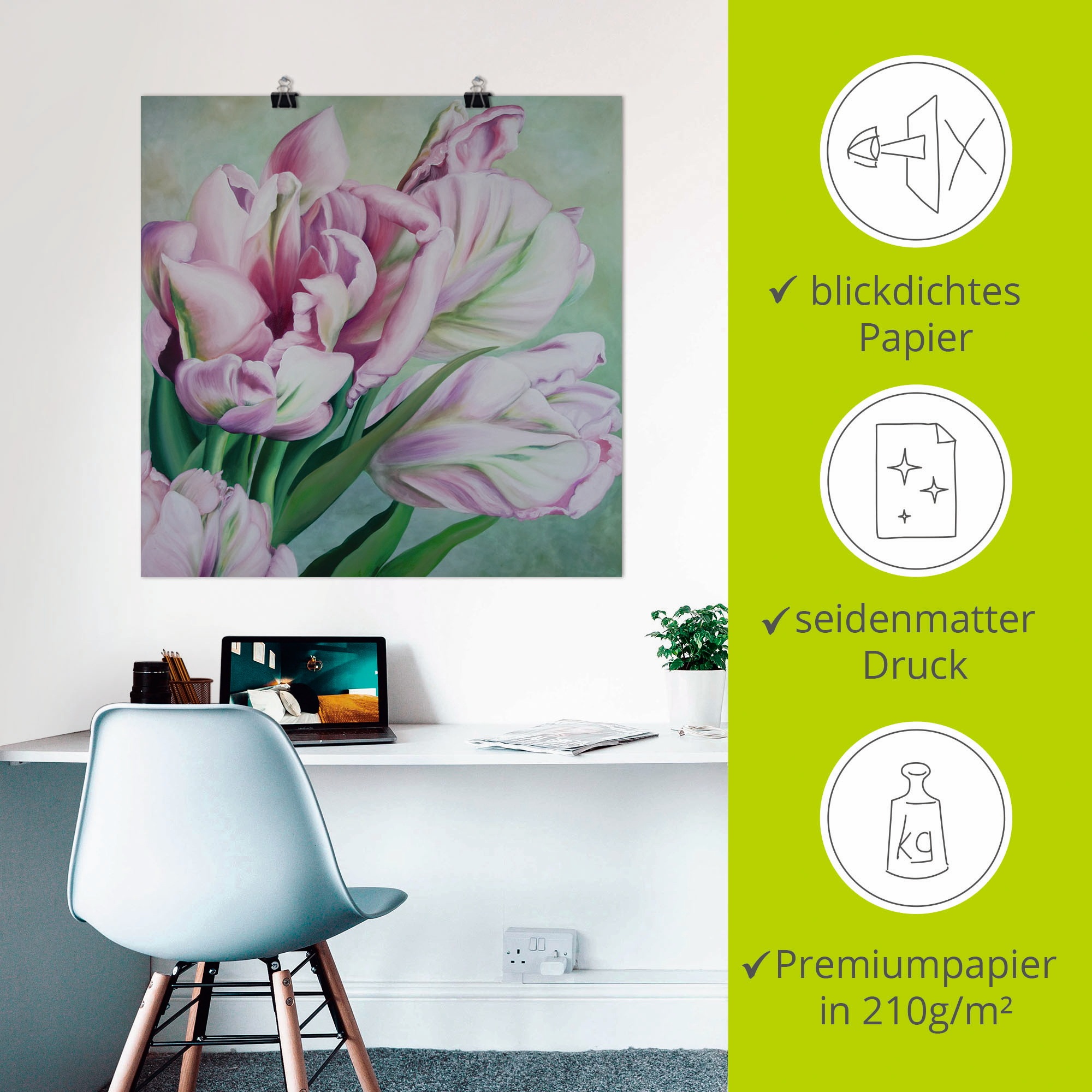 Artland Poster »Tulpen« Blumen 1 Stk. tlg. als Leinwandbild, Poster in verschied. Größen