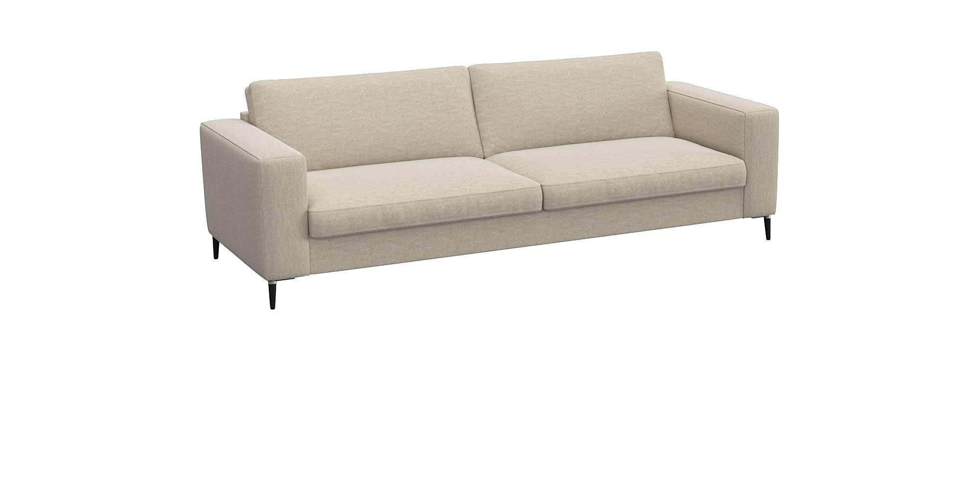FLEXLUX 3-Sitzer »Fiore, super Sitzkomfort durch Kaltschaum im Sitz«, breite Armlehnen, Füße Alu+schwarz