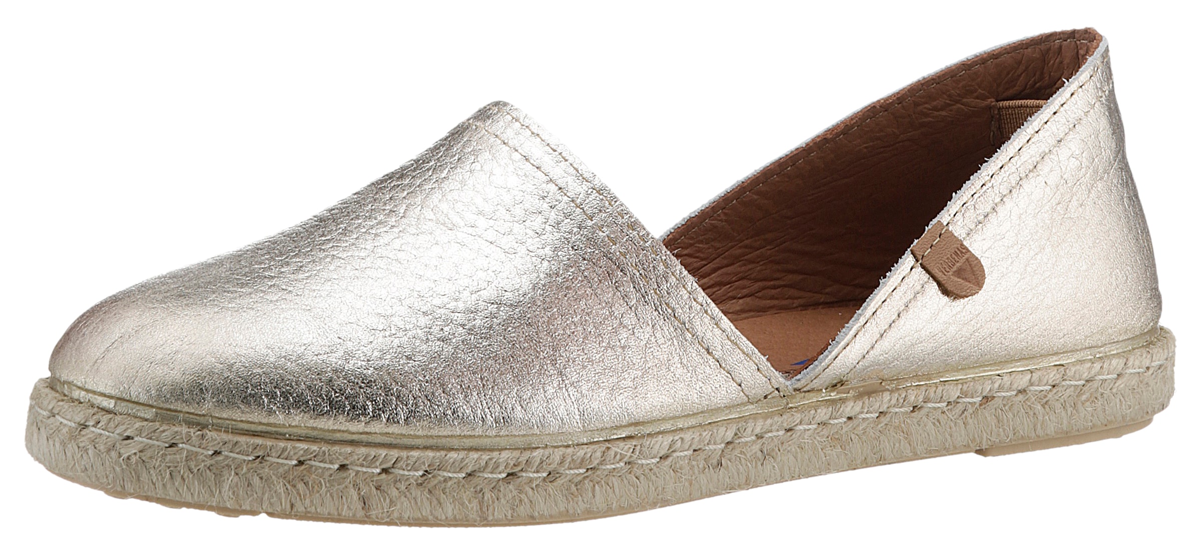 VERBENAS Espadrille "CARMEN NUCLEO METAL", Slipper, Sommerschuh, Strandschuh im Metallic Look