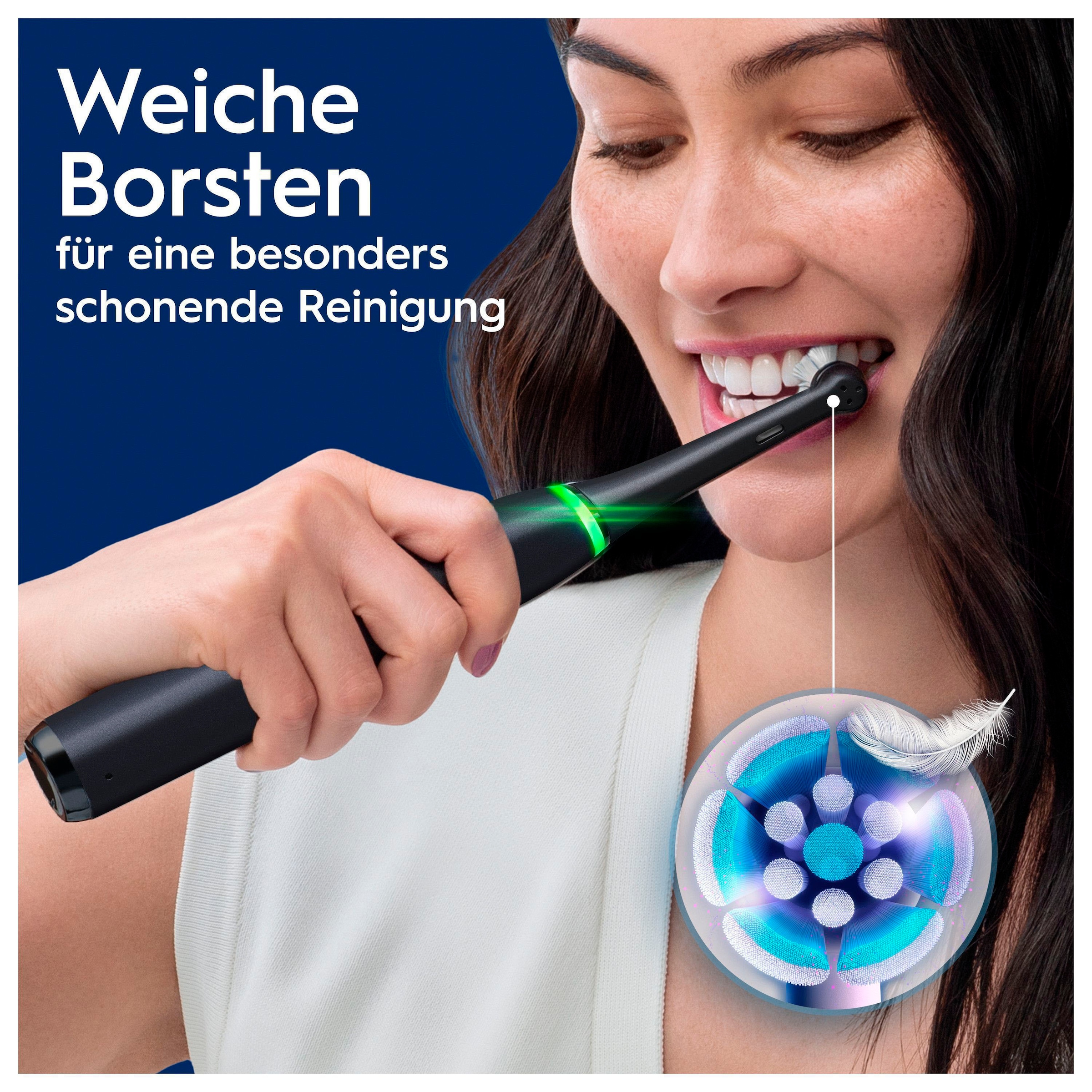 Oral-B Elektrische Zahnbürste »iO 7«, 2 St. Aufsteckbürsten, mit Magnet-Technologie, Display, 5 Putzmodi, Reiseetui