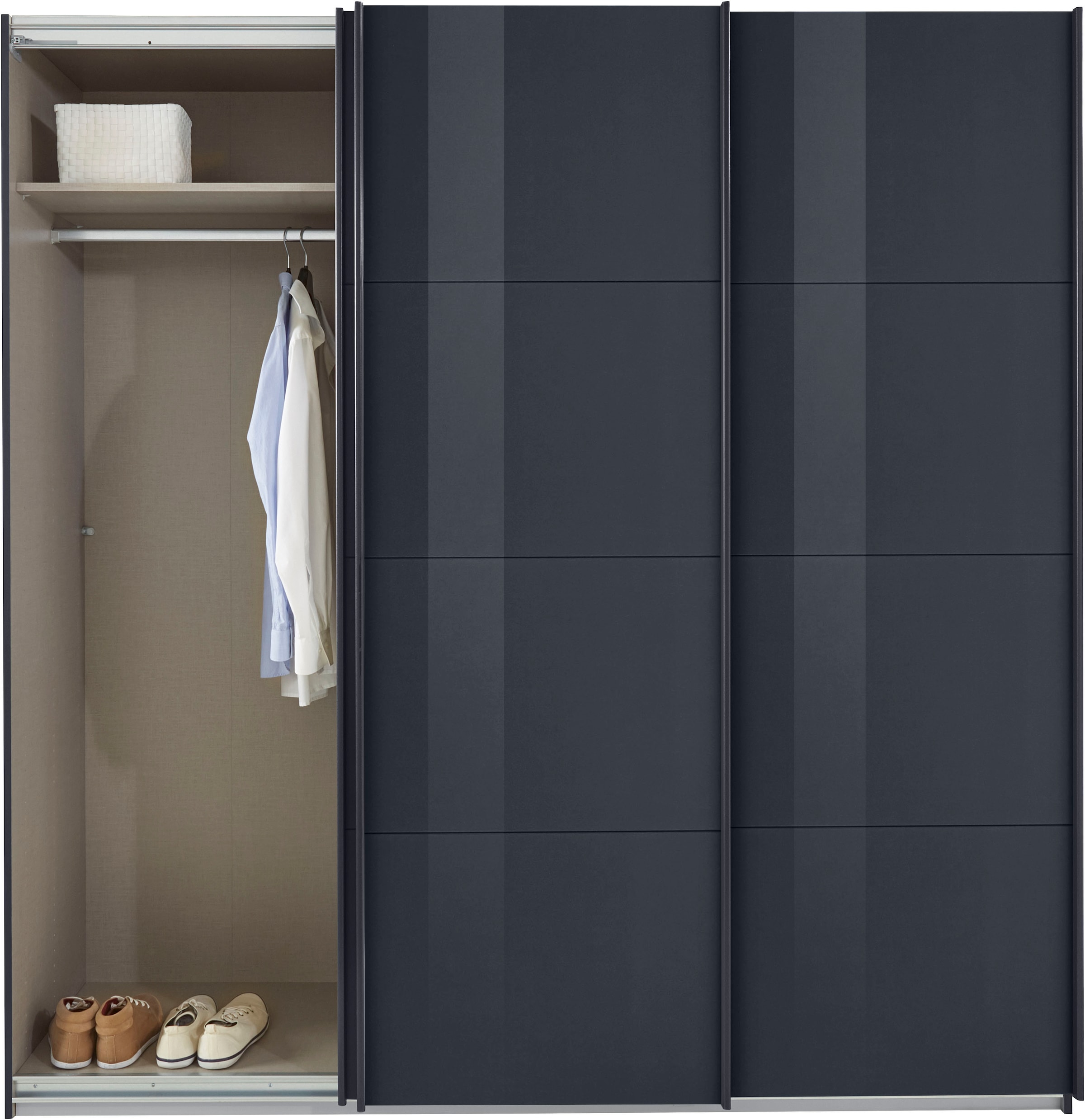rauch Schwebetürenschrank »Kleiderschrank Schrank Garderobe TOPSELLER OTELI inkl. Inneneinteilung«, mit 3 Innenschubladen sowie zusätzlichen Einlegeböden MADE IN GERMANY