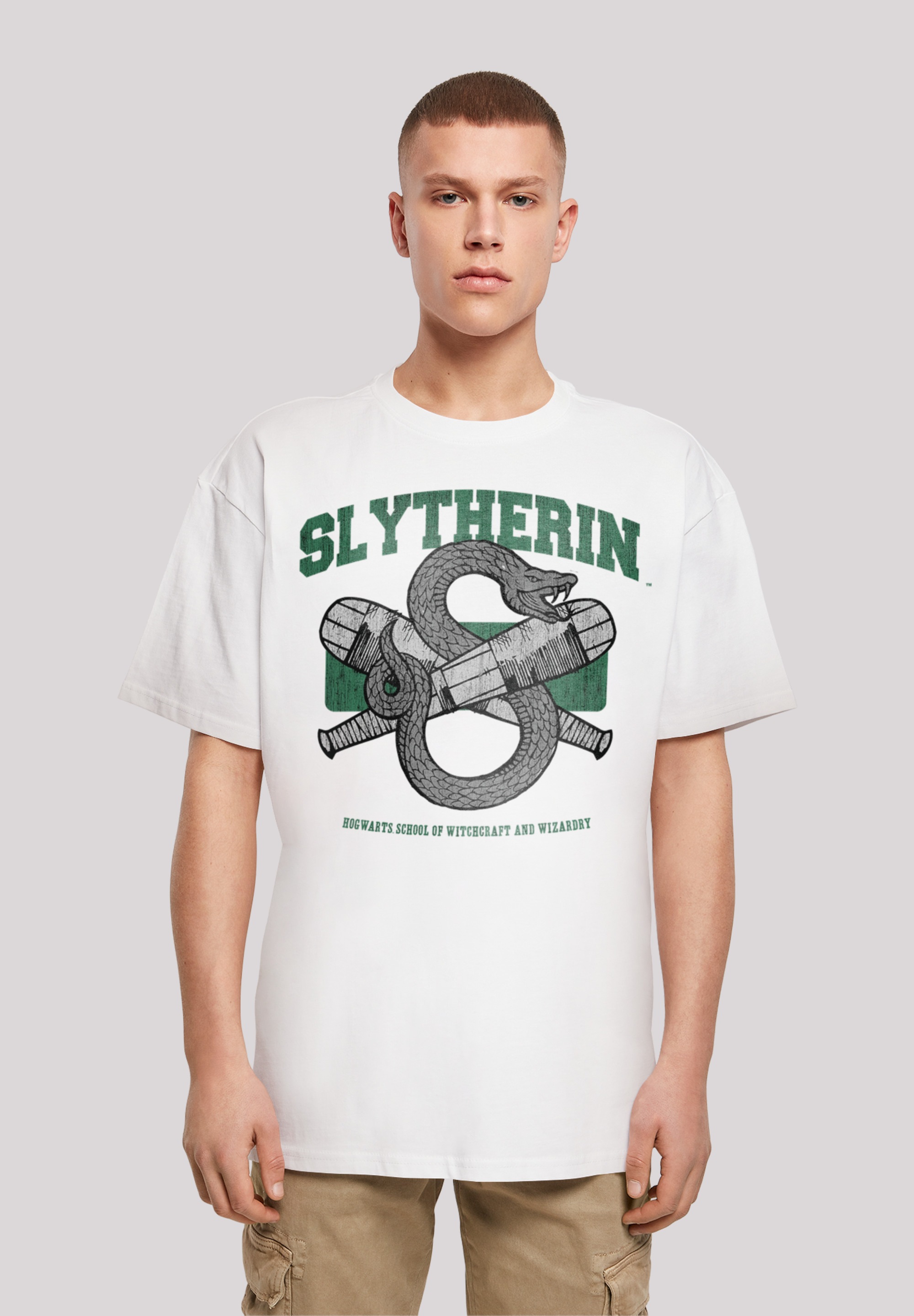 Thumbnail - F4NT4STIC Kurzarmshirt "F4NT4STIC Herren Harry Potter Slytherin with Heavy Oversize Tee", (1 tlg.)
