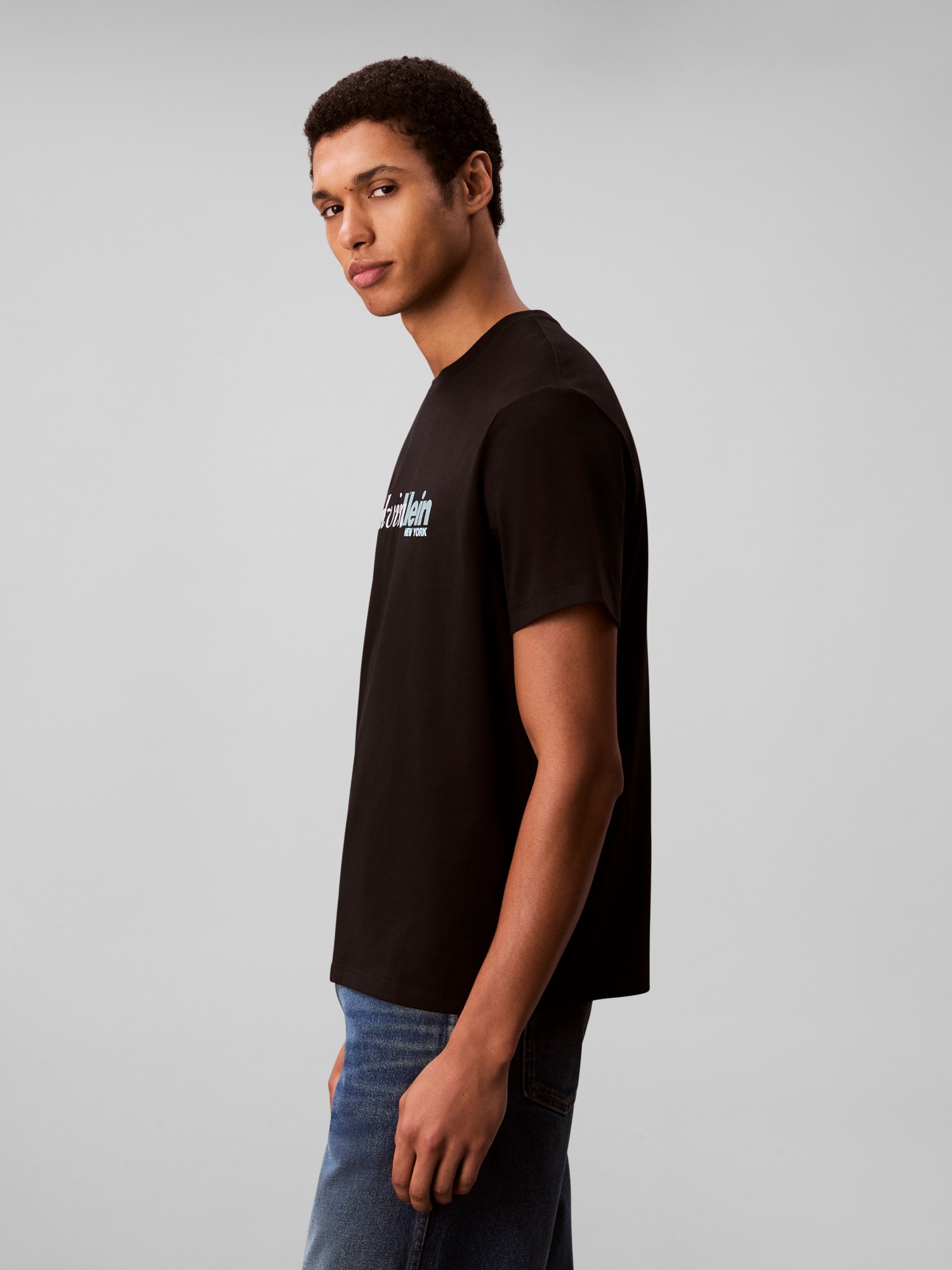 Calvin Klein T-Shirt »SS 20S EU CALVIN CURSIVE GRAPHIC« Mit Rundhalsausschnitt, regular fit