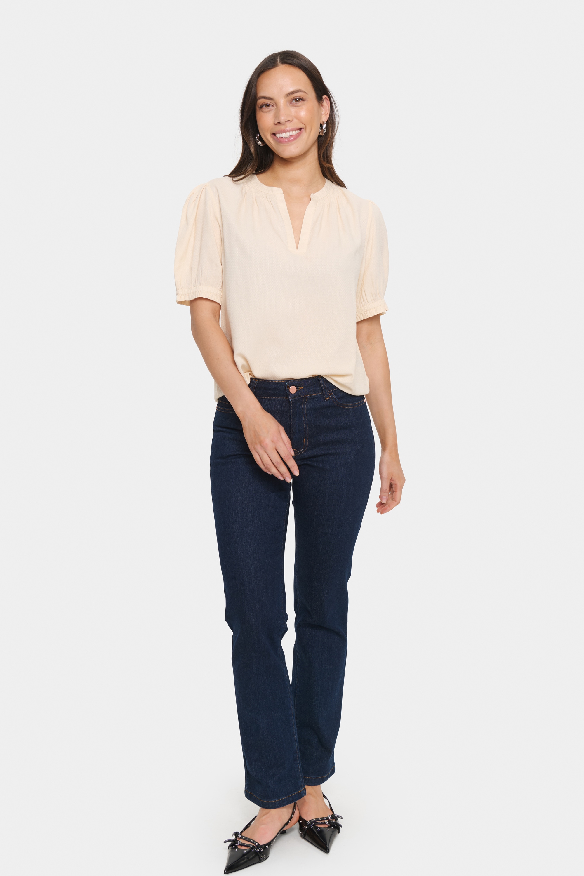 Saint Tropez Kurzarmbluse »Kurzarm-Bluse BrittaSZ«