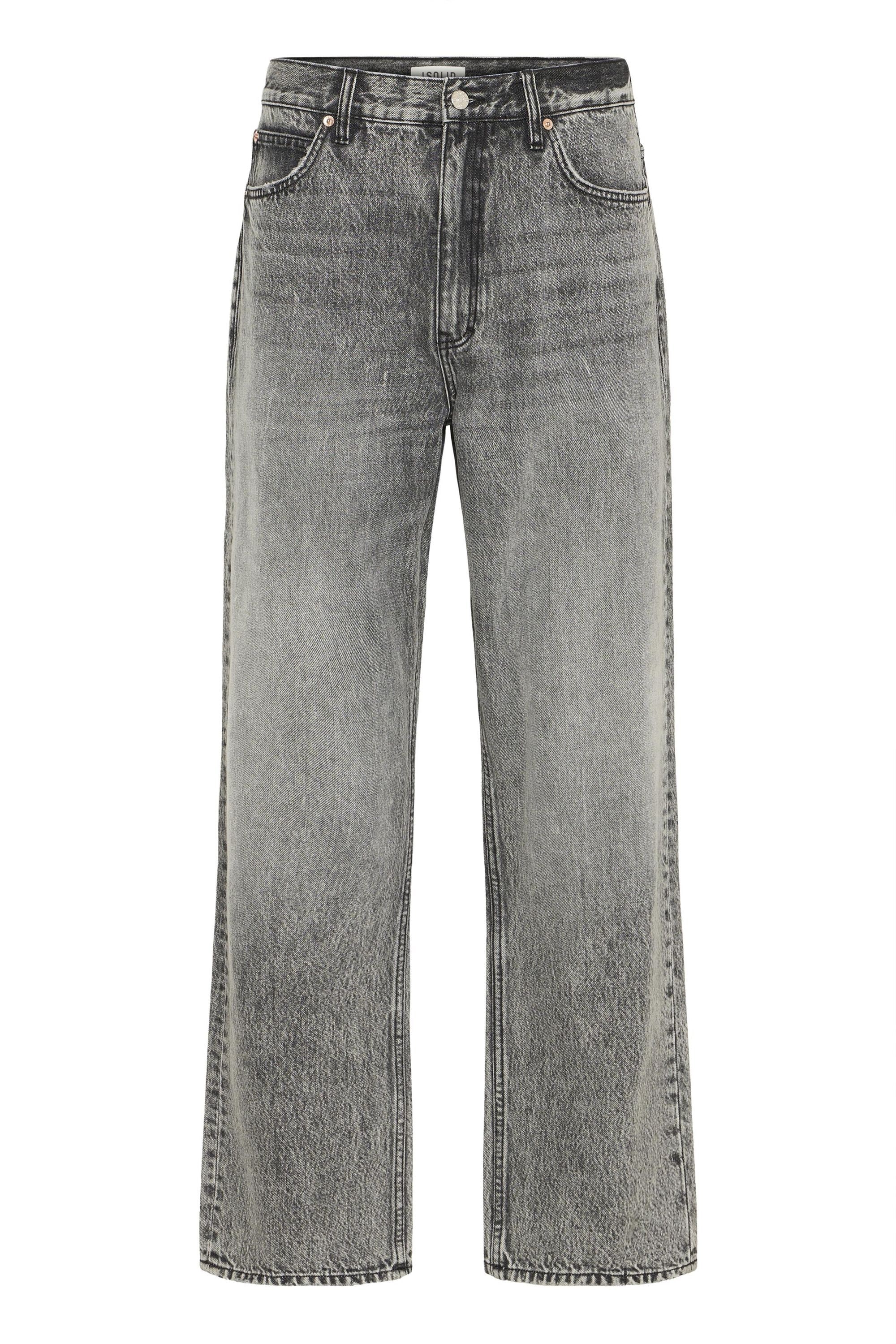 SOLID Herren Relax-fit-Jeans "Relax-fit-Jeans SDMILO", grau, Gr. 34, Obermaterial: 100% Baumwolle CO., Jeans