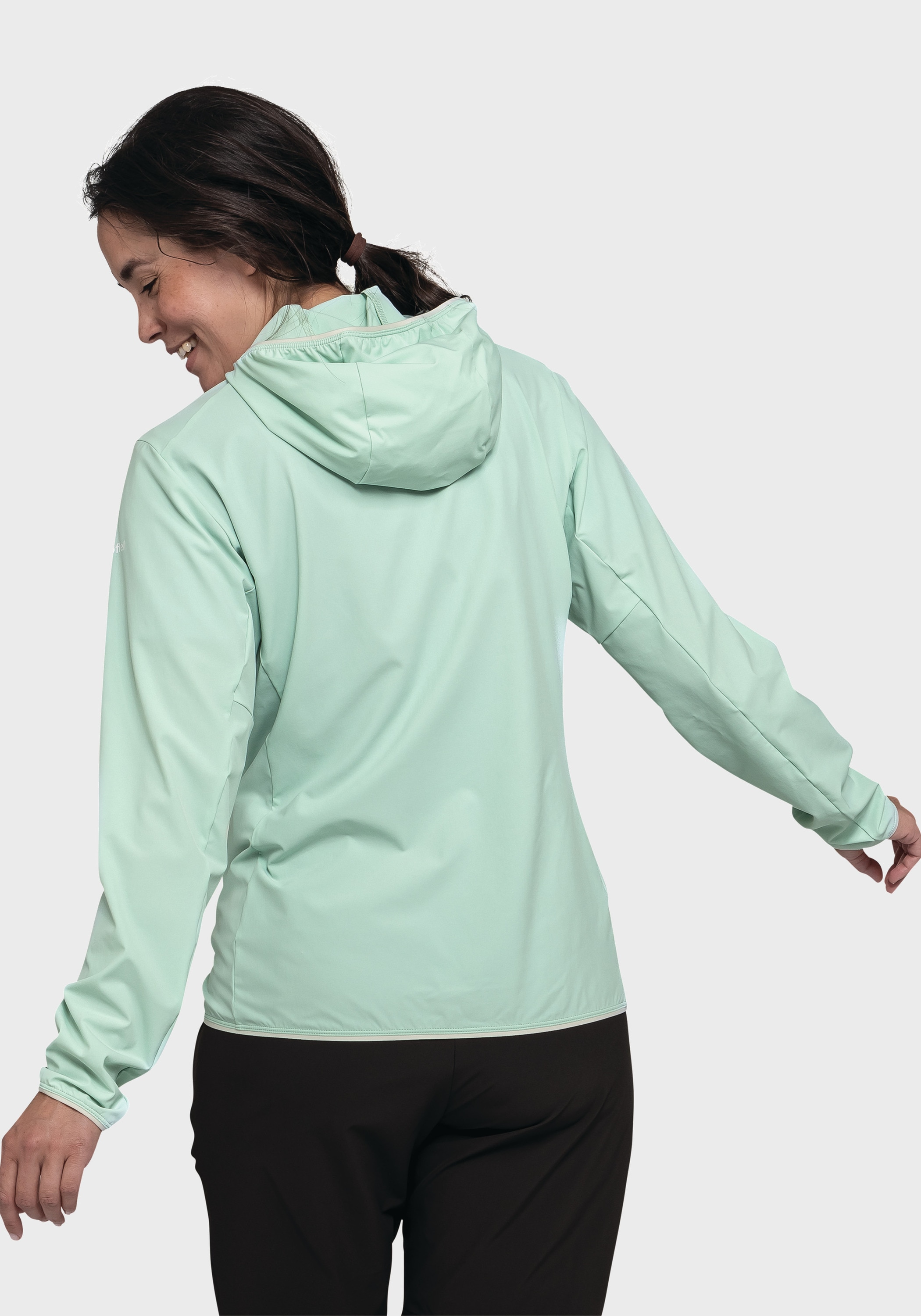 Schöffel Funktionsjacke »Hiking Hybrid Jk Style Blaueis WMS«, mit Kapuze
