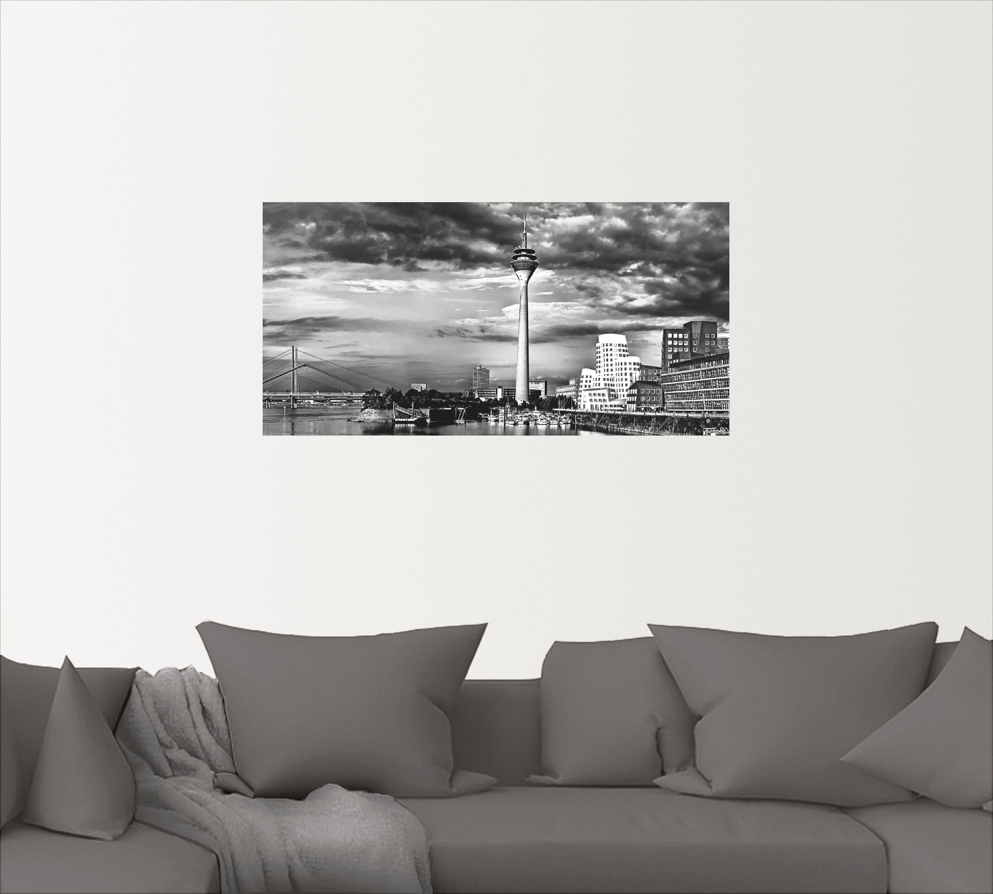 Artland Wandbild "Düsseldorf Collage Skyline 10", Deutschland, (1 St.), als günstig online kaufen